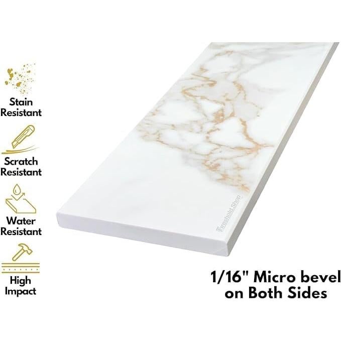 Umbral de Mármol Ingenierizado Calacatta Gold 10.16x91.44 cm