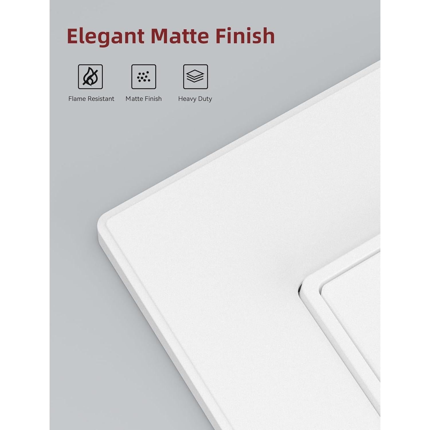 Interruptor de Luz AIDA Blanco Mate Un Solo Polo 15A Paquete 10