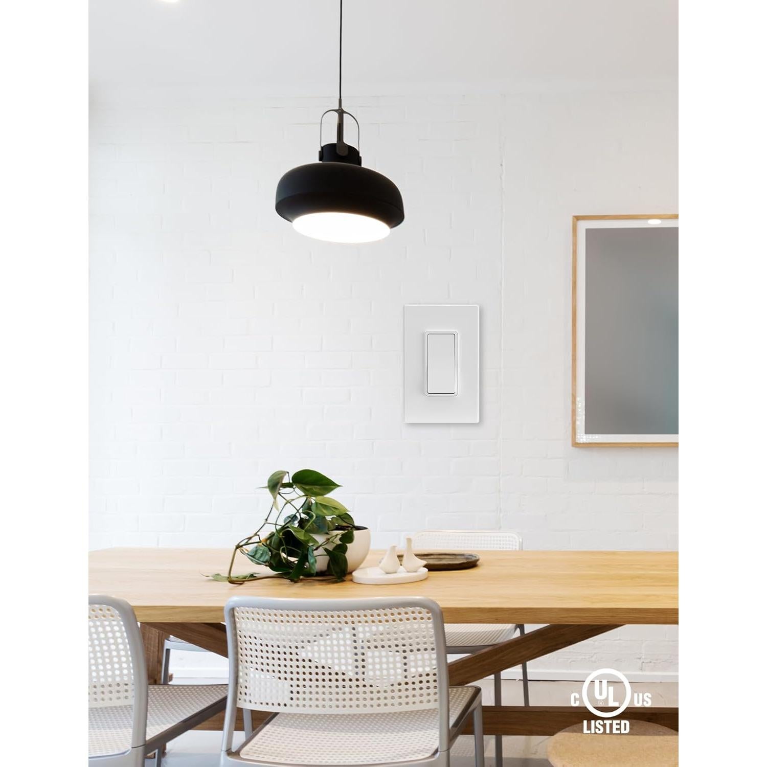 Interruptor de Luz AIDA Blanco Mate Un Solo Polo 15A Paquete 10