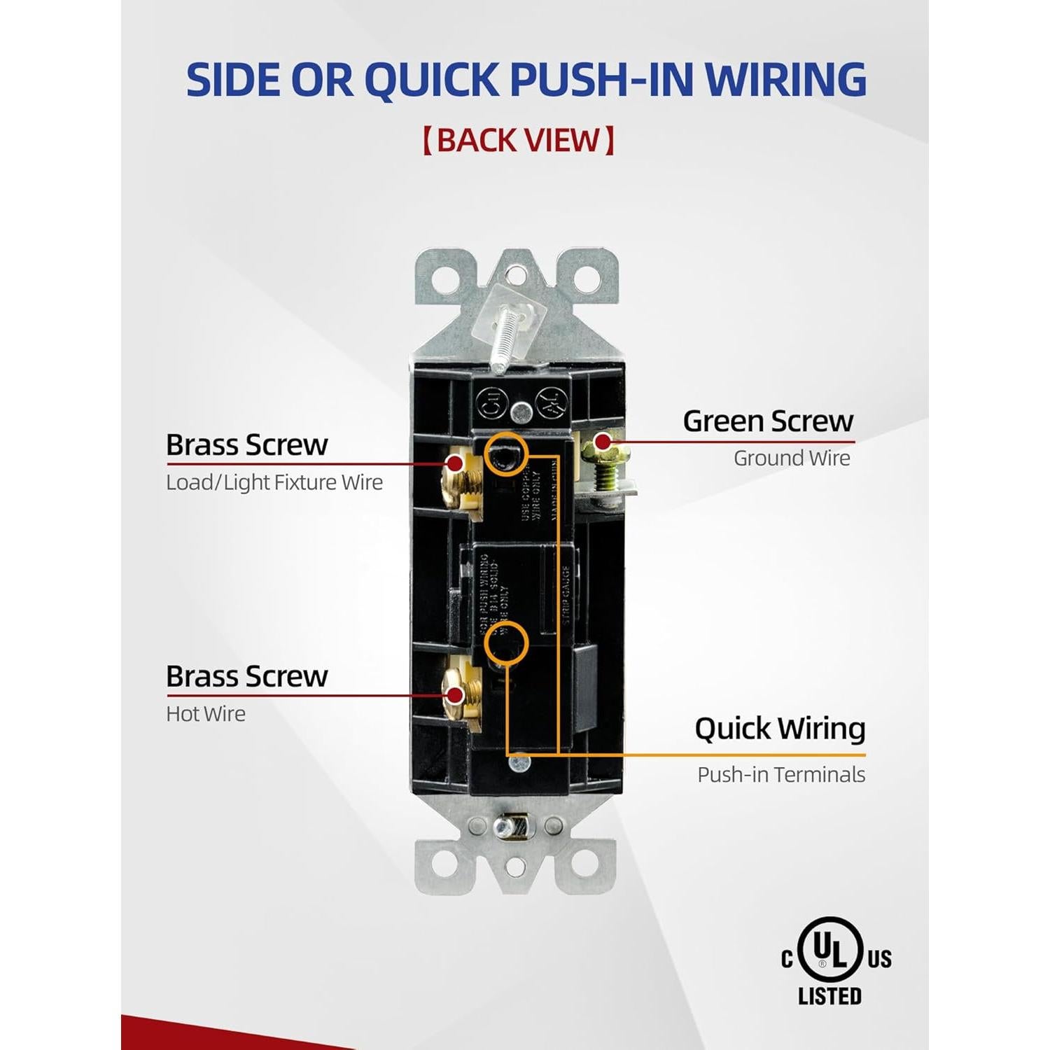 Interruptor de Luz AIDA Polo Único 15A Negro Brillante