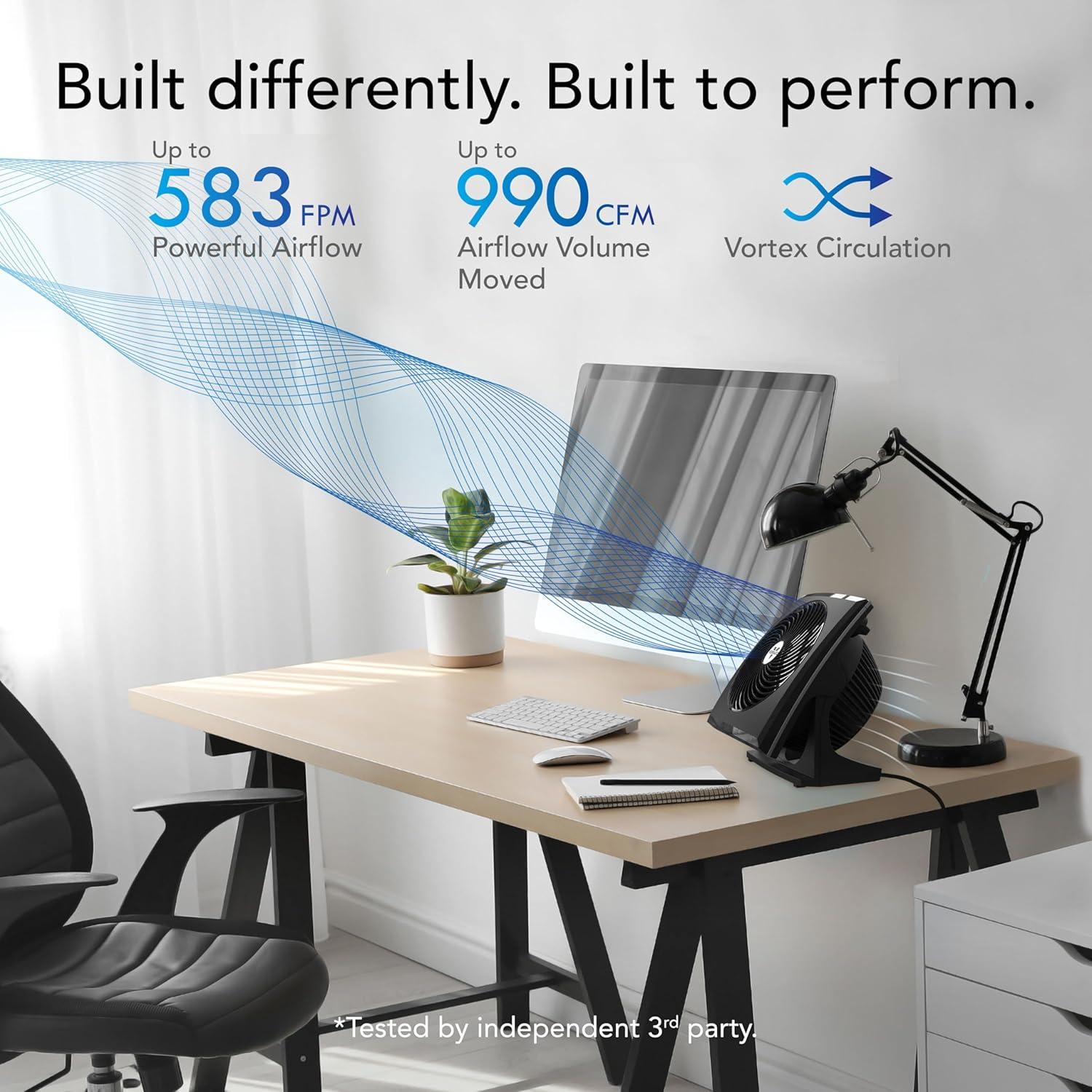 Ventilador Circulador de Aire Vornado 573T 48W Negro