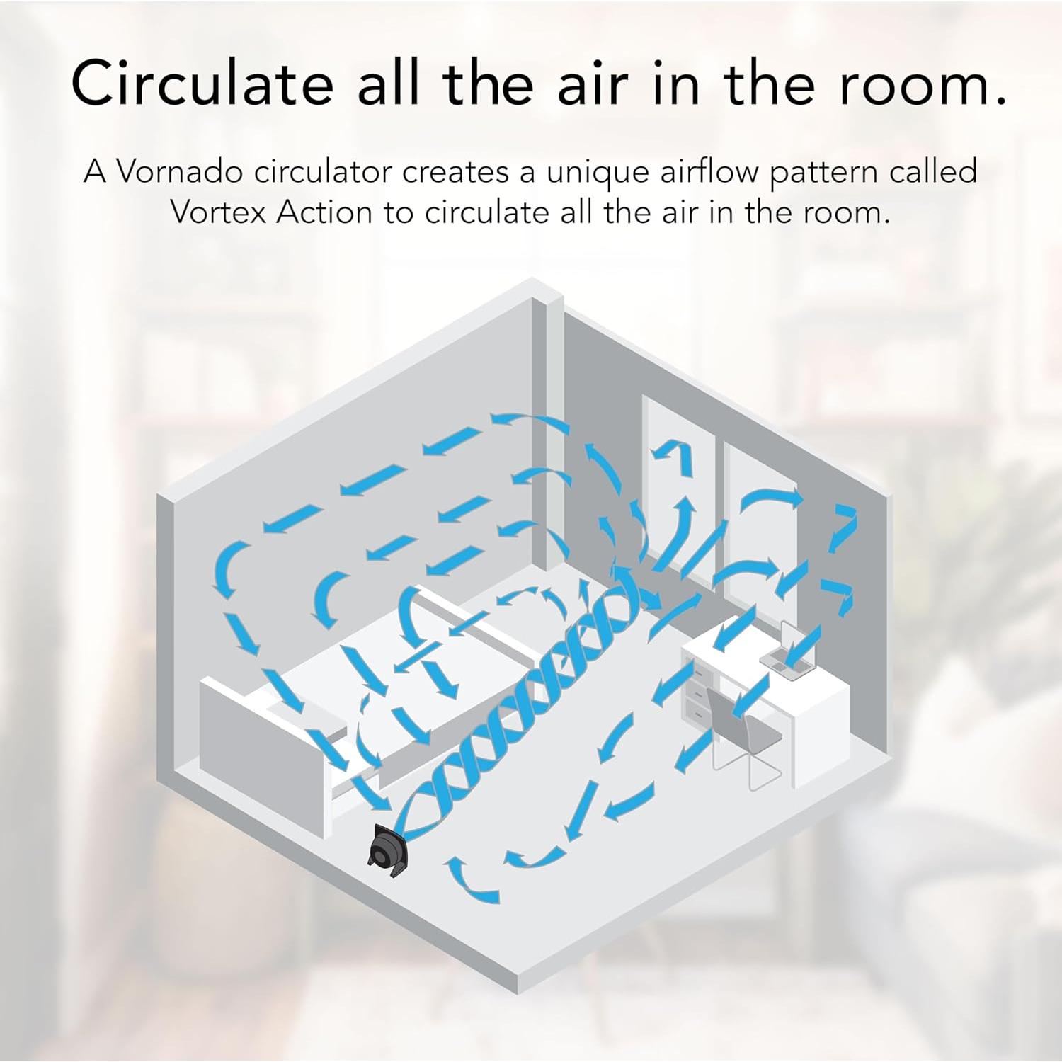 Ventilador Circulador de Aire Vornado 573T 48W Negro