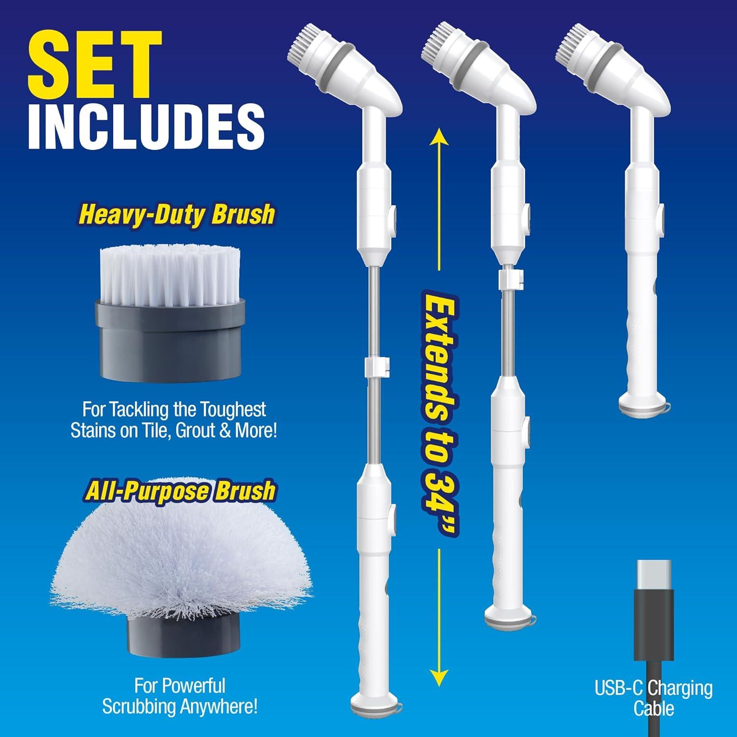 Voom Cepillo Eléctrico Giratorio 2 Cabezas 48-86 cm