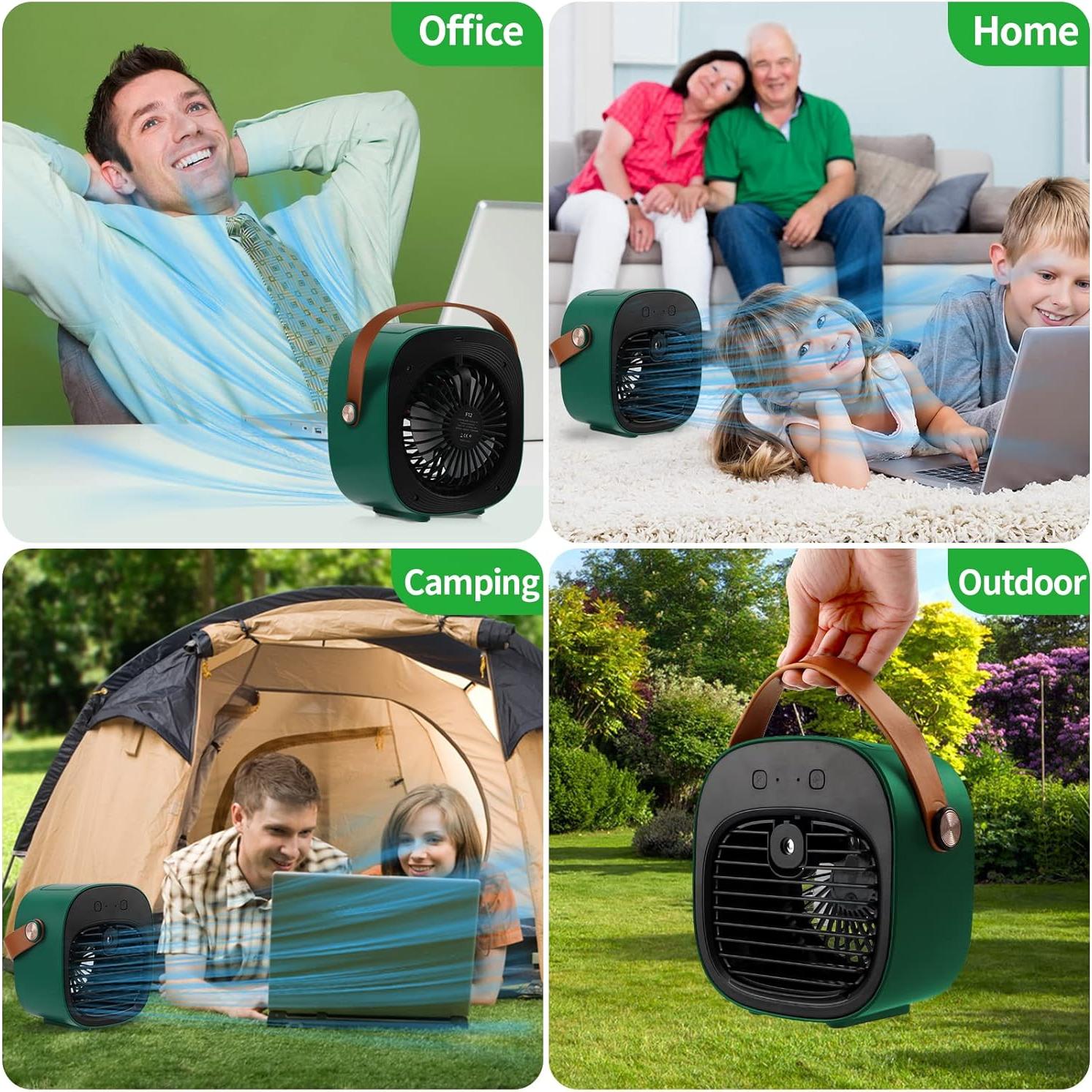 Acondicionador de Aire Personal VEEST 5200mAh Verde Portátil