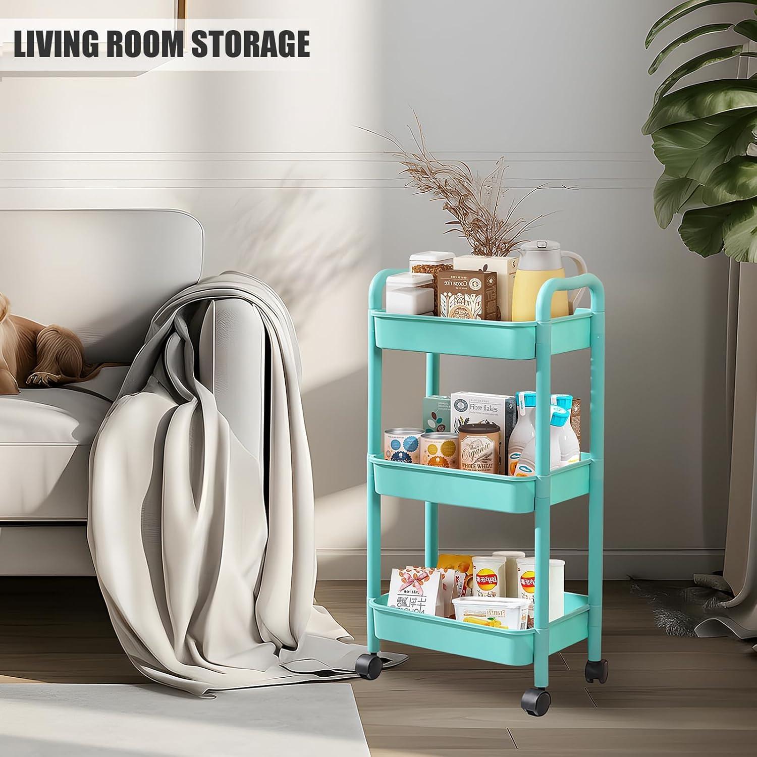 Carro Rodante de Utilidad QPEY 3 Niveles Verde 1.13 kg