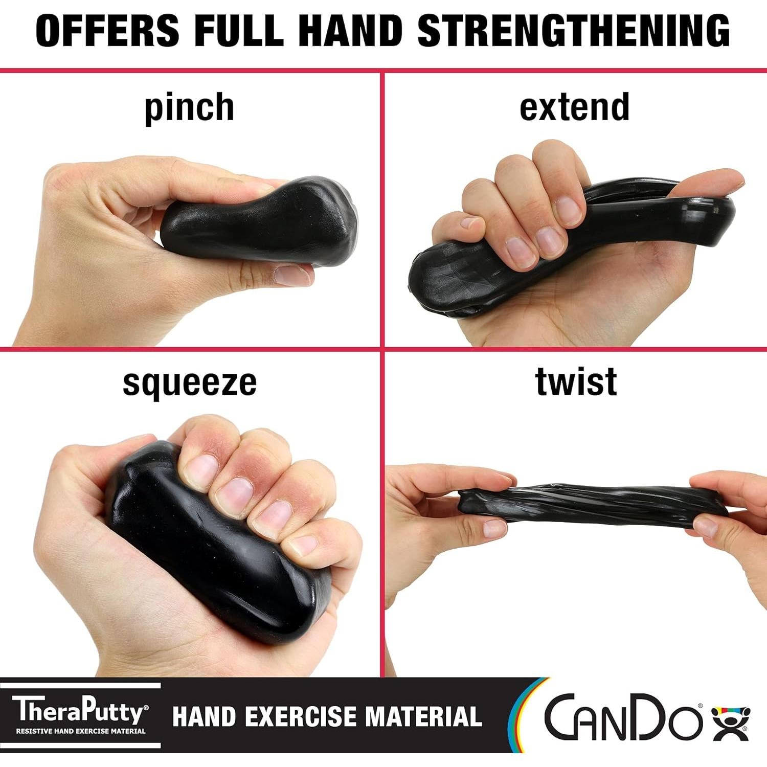 CanDo TheraPutty Masilla Ejercicio 85g X-FIRM Rehabilitación