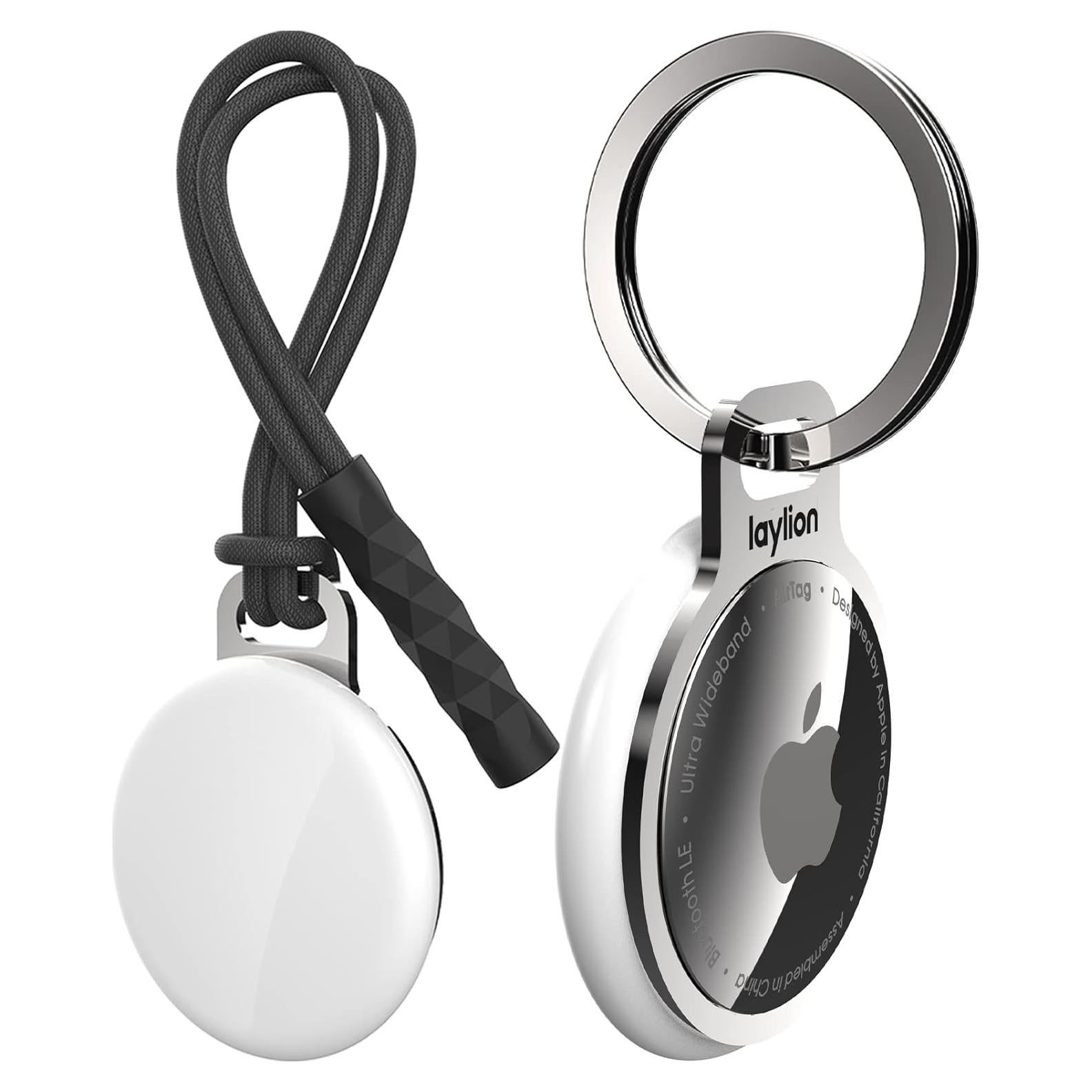 2 Paquete Llavero AirTag Laylion Acero Inoxidable Minimalista