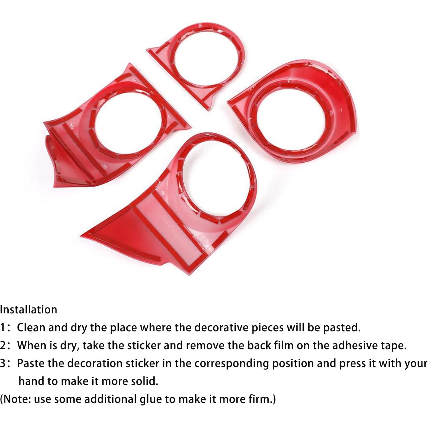 Cubierta marco rejilla ventilación Toyota Tacoma 2016-2022 Rojo