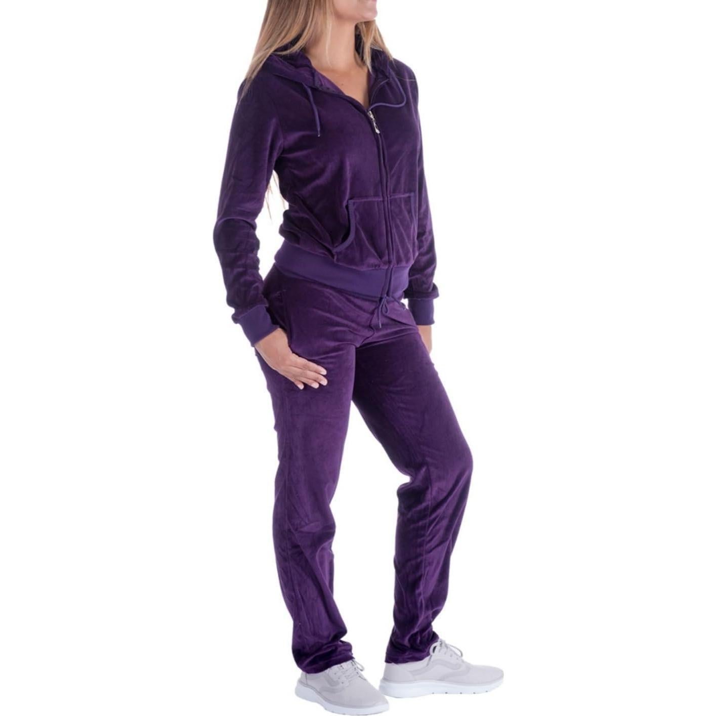 Conjunto de chándal mujer Velour 2 piezas con capucha