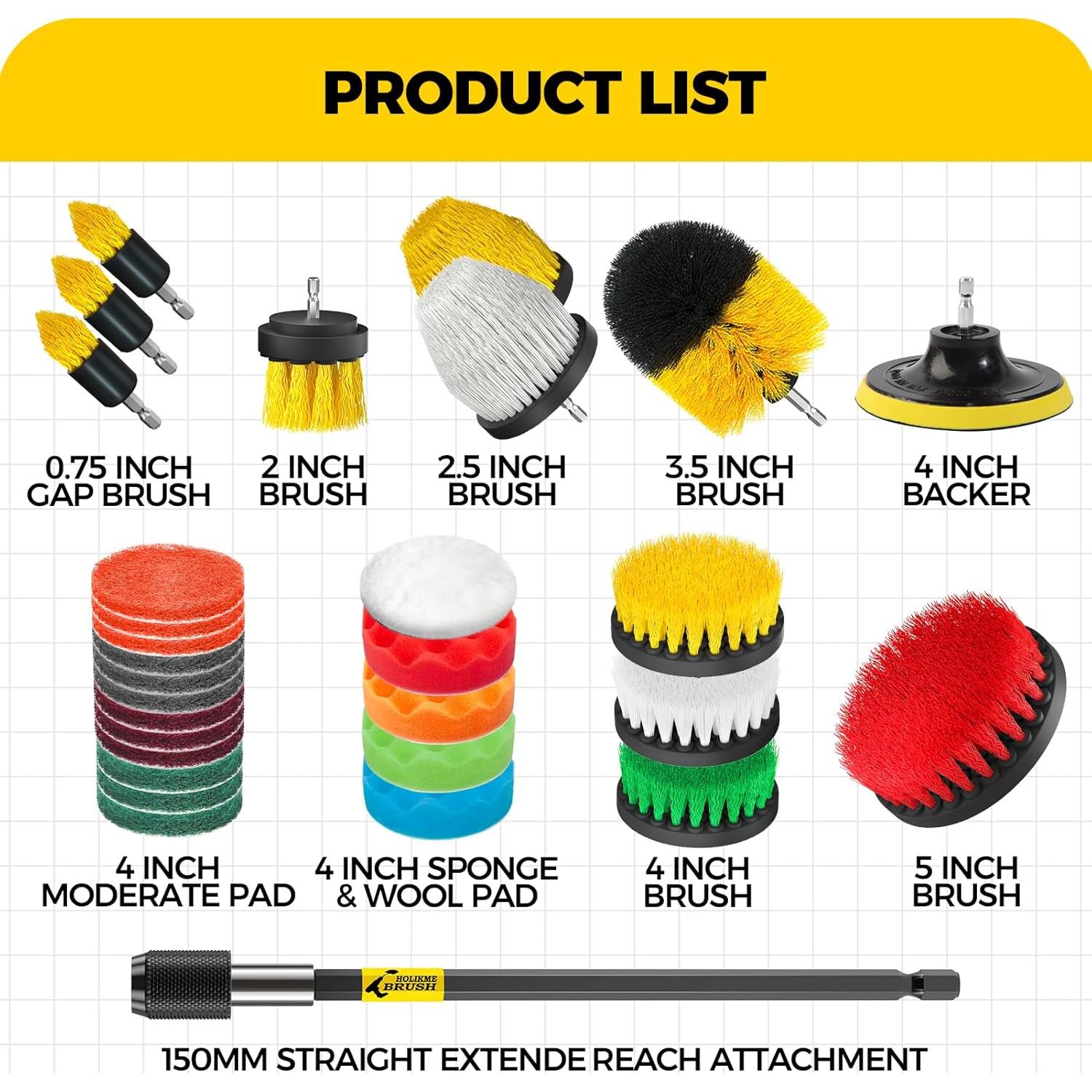 Holikme Juego de Accesorios de Limpieza 30 Piezas