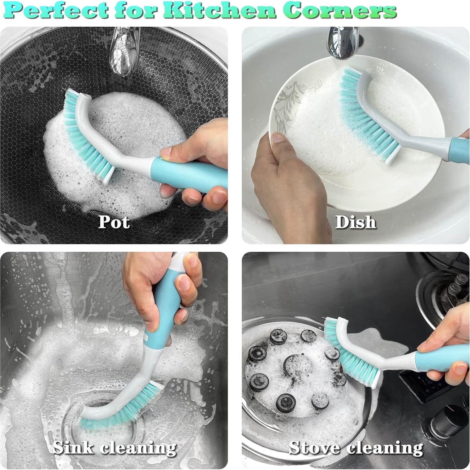 Juego de 2 Cepillos de Limpieza HONGSAGE para Cocina y Baño