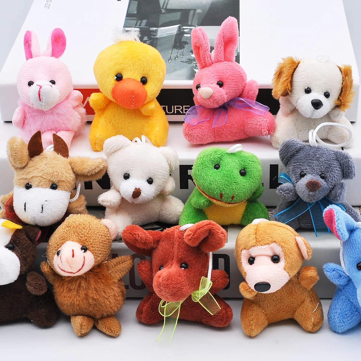 Mini Juguetes de Peluche Joyin 24 Unidades 7.6cm Animales
