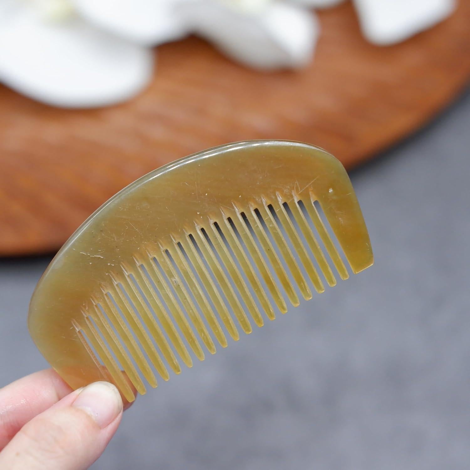 Peine de Cuerno Natural TAMAWire Antiestático 10x9.8cm