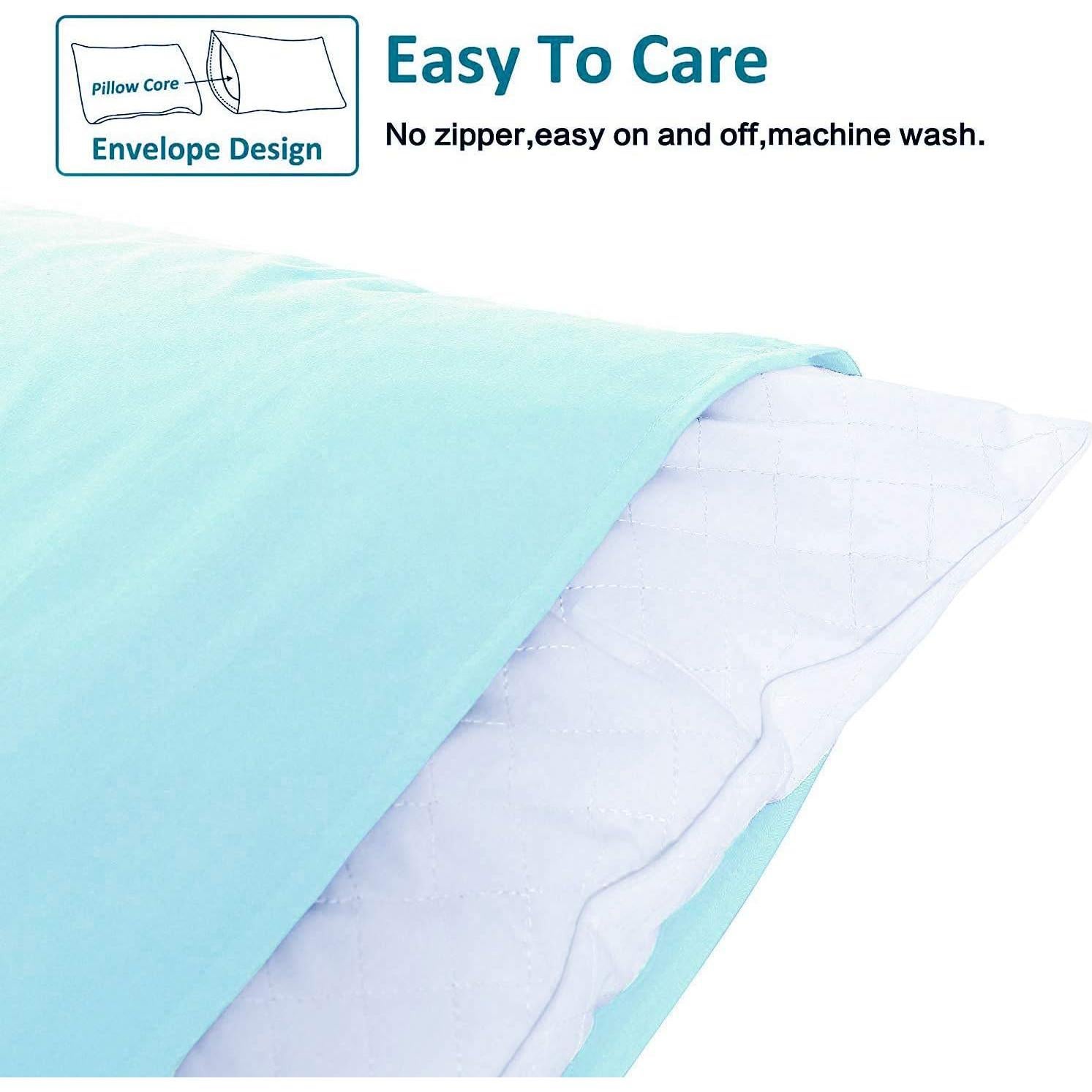 Juego de Fundas de Almohada NTBAY Microfibra Estándar Aqua 2 Piezas