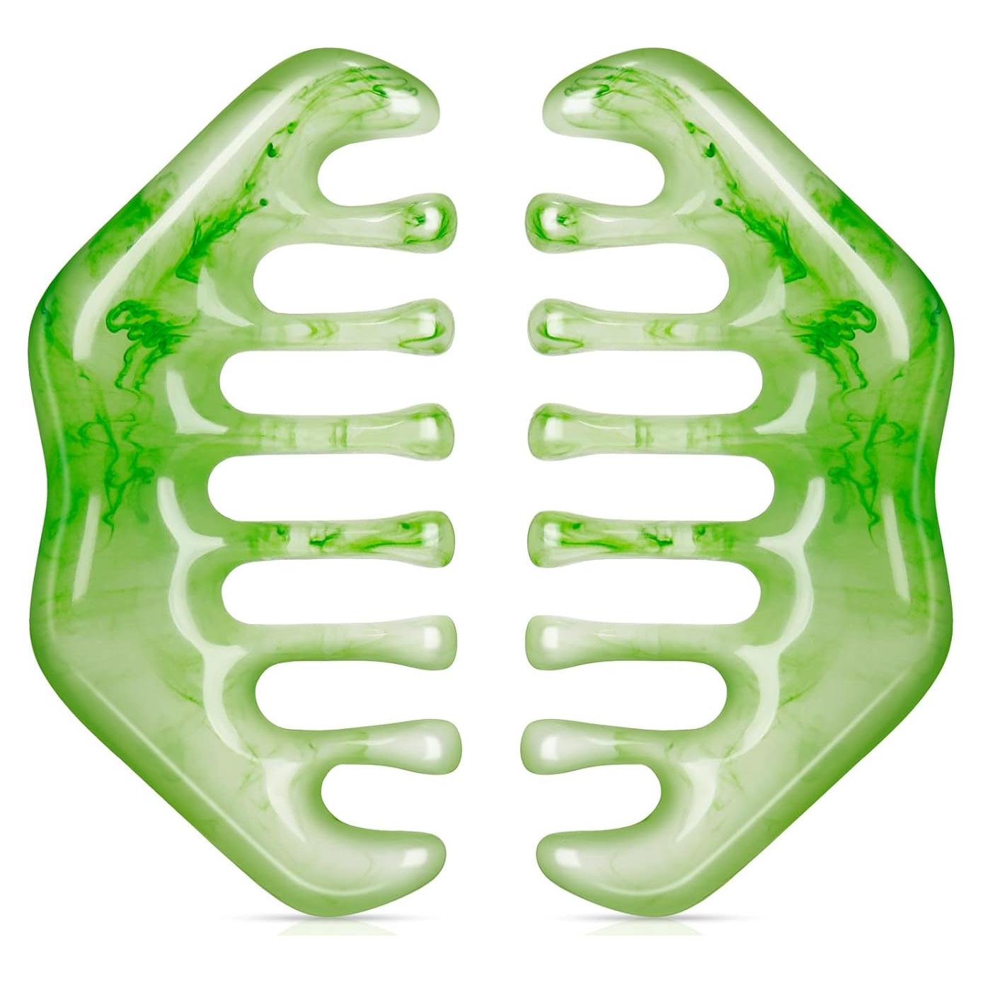 Peines de Jade Geiserailie 2 Piezas Masaje Facial y Corporal