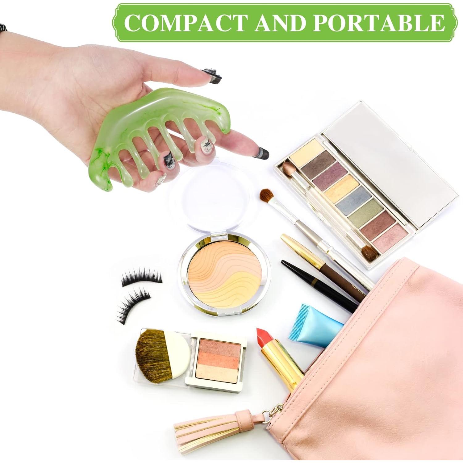 Peines de Jade Geiserailie 2 Piezas Masaje Facial y Corporal