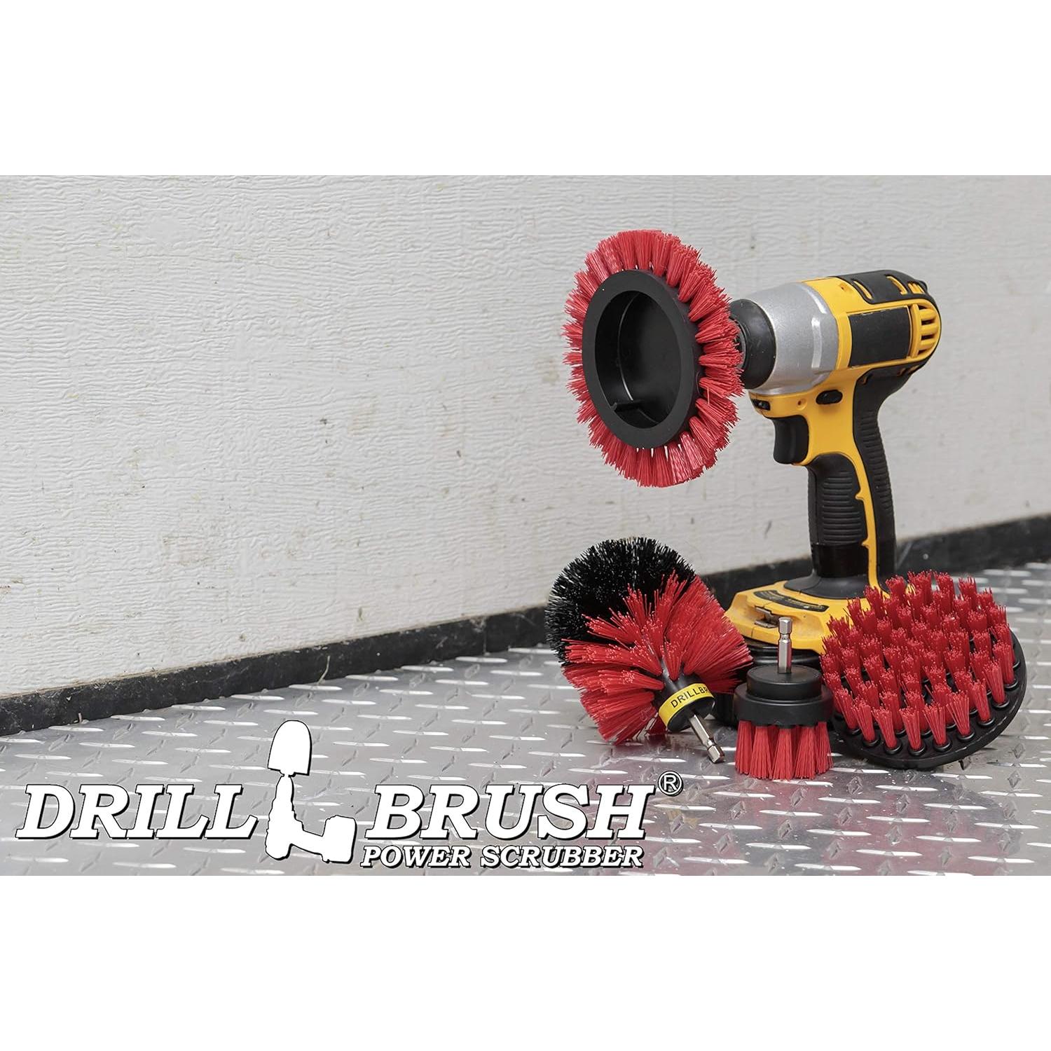 Juego de Cepillos de Limpieza Drillbrush Rojo 4 y 2"