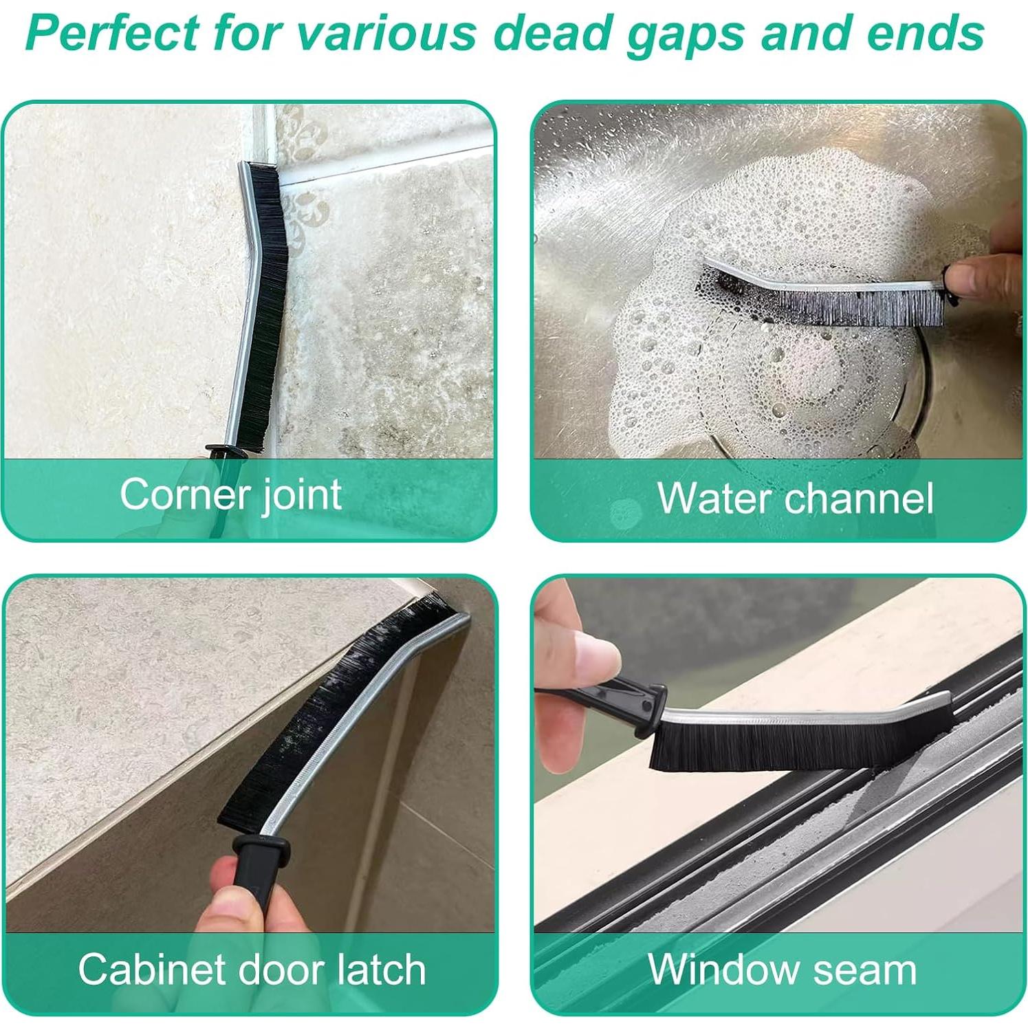 Cepillo de limpieza de ranuras OKOMER acero inoxidable 4 piezas