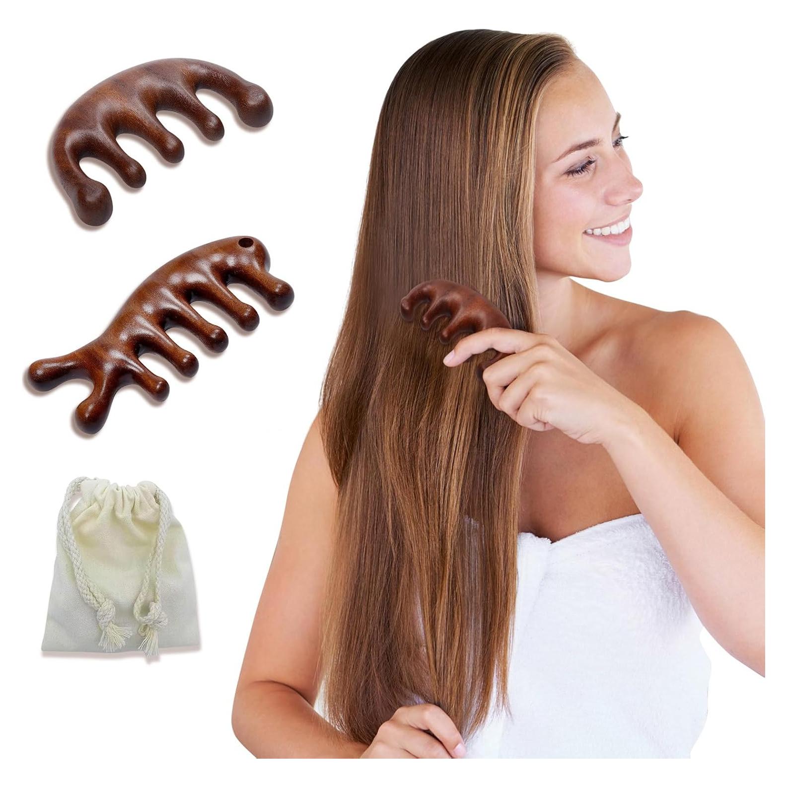 Paquete de 2 Peines de Masaje de Madera CKCLGTDM