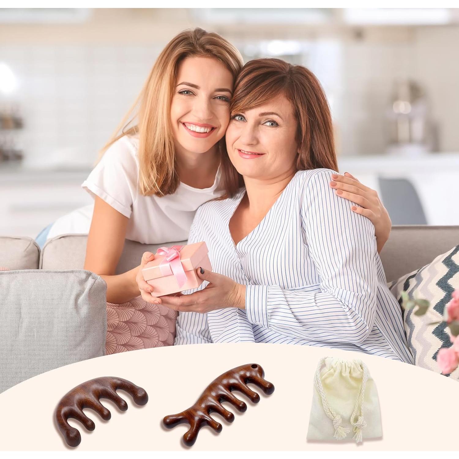 Paquete de 2 Peines de Masaje de Madera CKCLGTDM