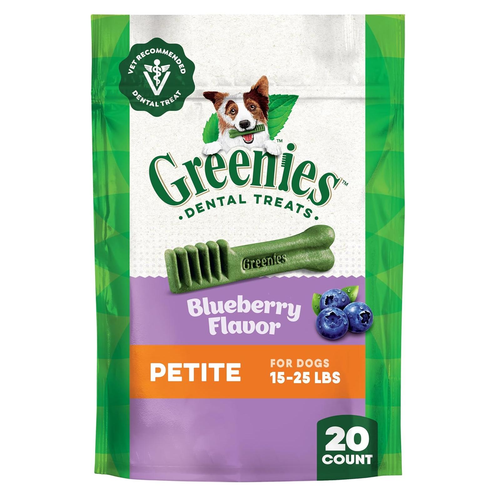 Golosinas Dentales Greenies para Perros 340g Sabor Arándano