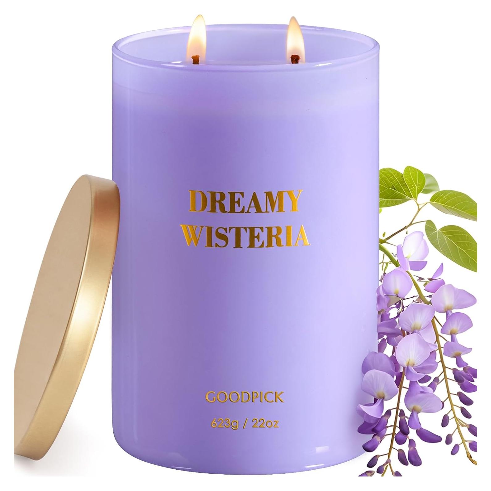 Vela Aromática de Soja Goodpick Glicinia 622g - Larga Duración