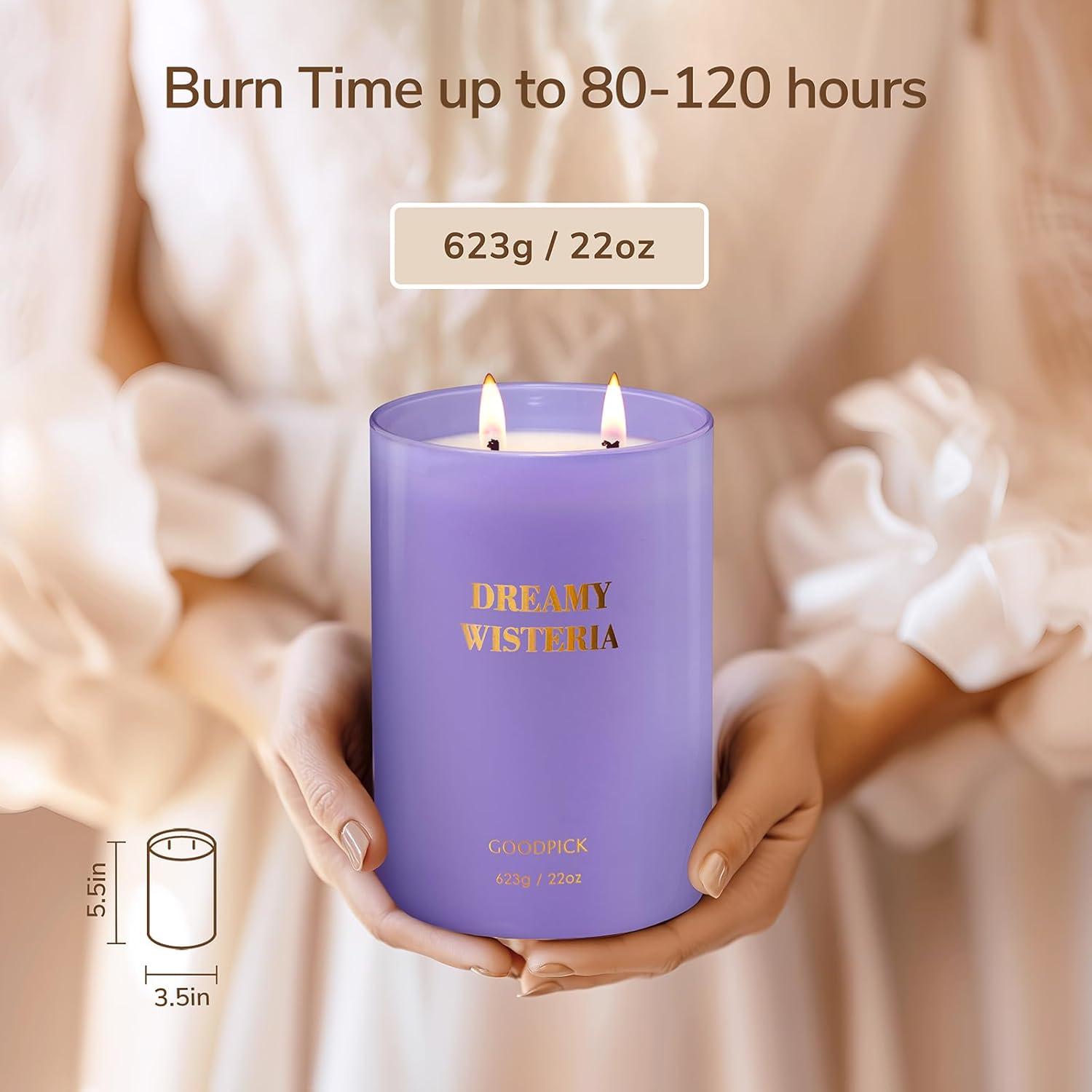 Vela Aromática de Soja Goodpick Glicinia 622g - Larga Duración