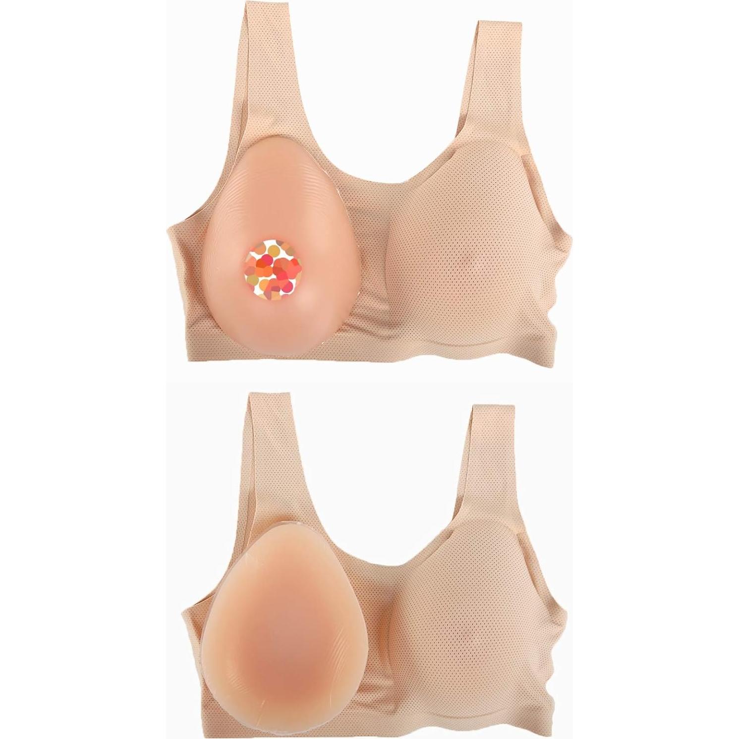 Formas de Pecho Silicona Waterdrop con Sujetador Malla C-E