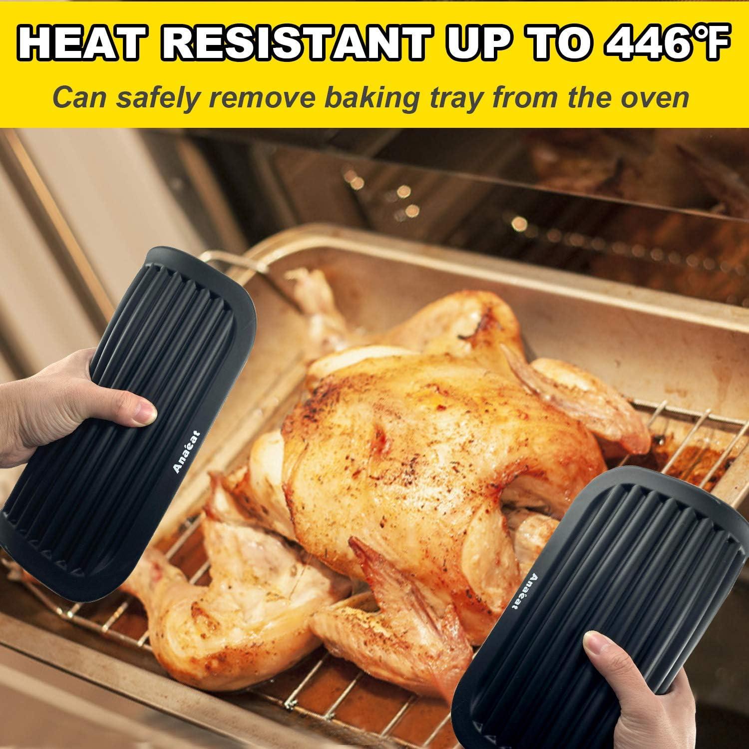 Trivetes de Silicona Anaeat 2 Pack Negro 30.48x22.86cm