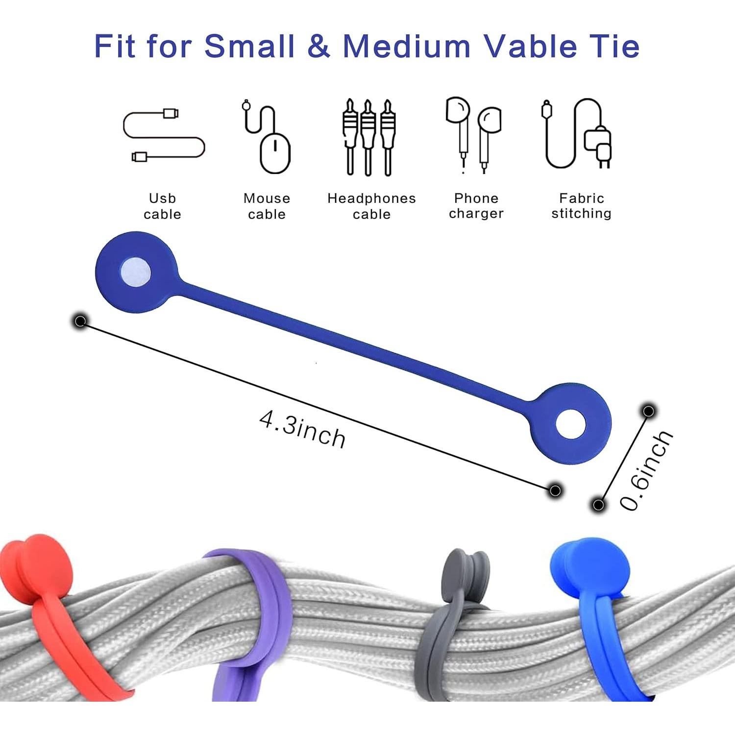 Correas Magnéticas Reutilizables WIQUE 5 Pcs Silicona
