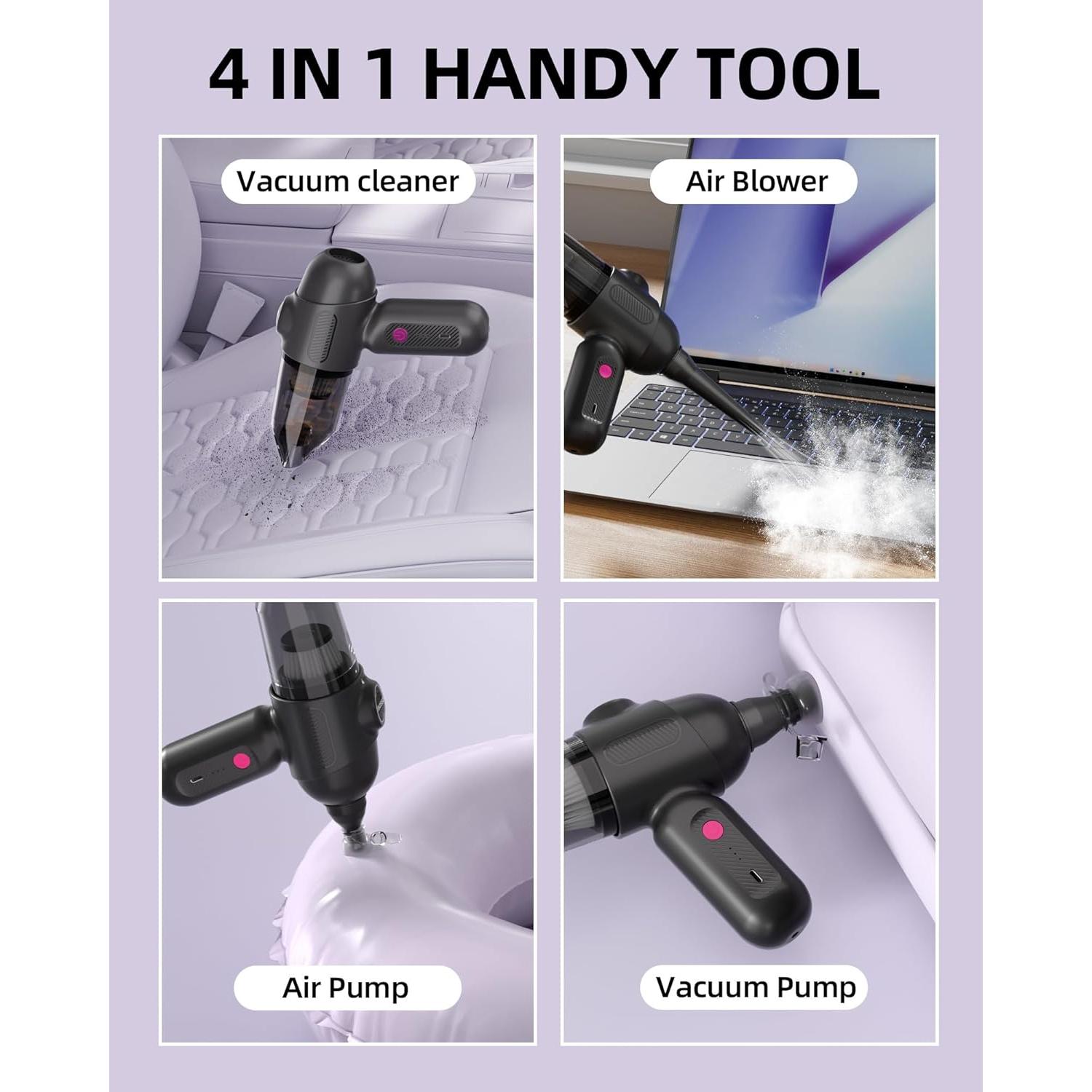 Aspiradora de Coche EBOSSOM V6 Pro 8000Pa Portátil Sin Cable