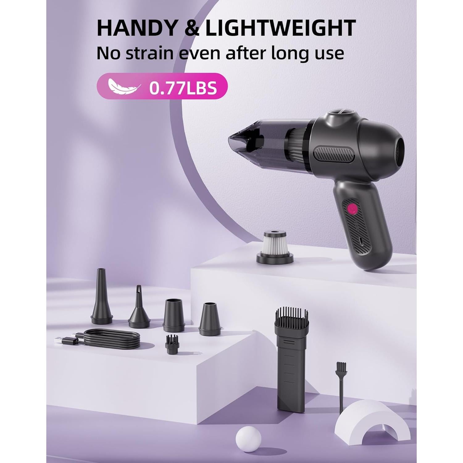 Aspiradora de Coche EBOSSOM V6 Pro 8000Pa Portátil Sin Cable