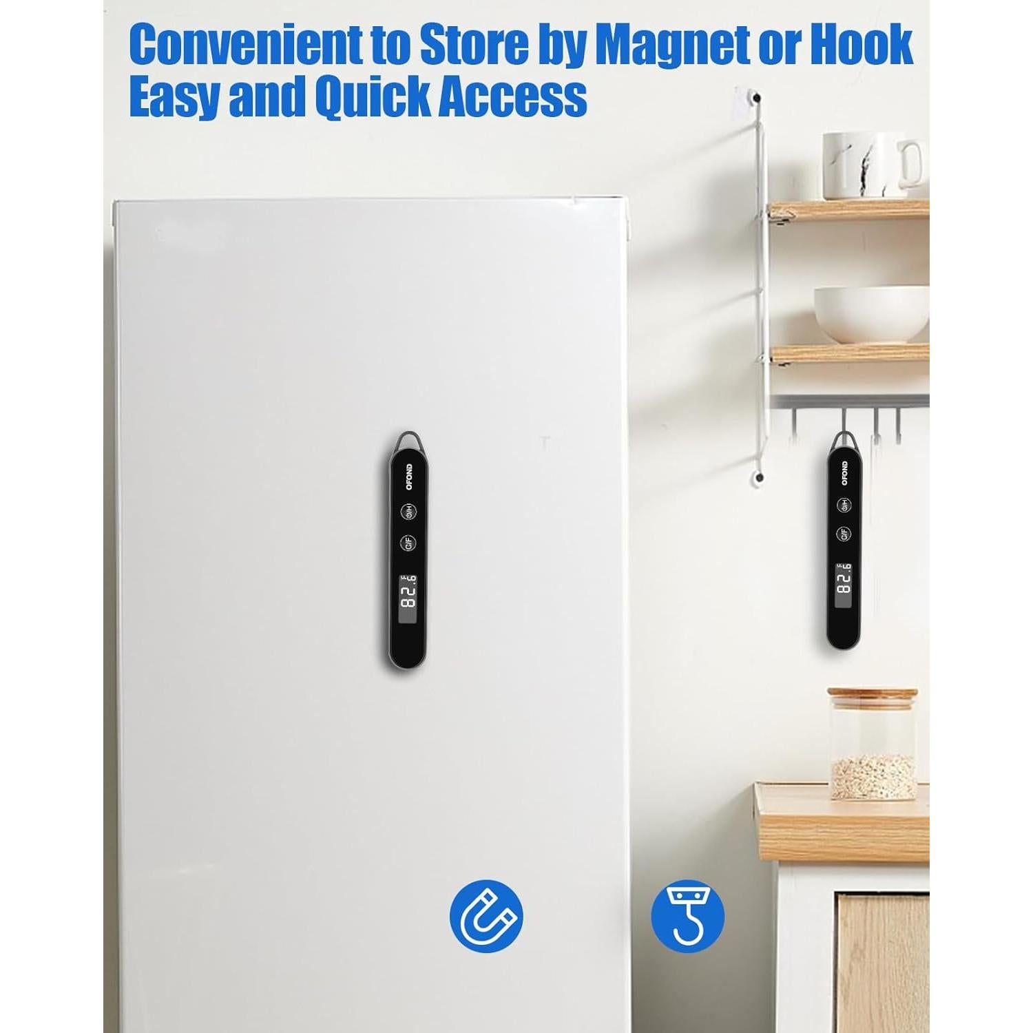 Termómetro Digital de Carne OFOND YC201 con Sonda Plegable