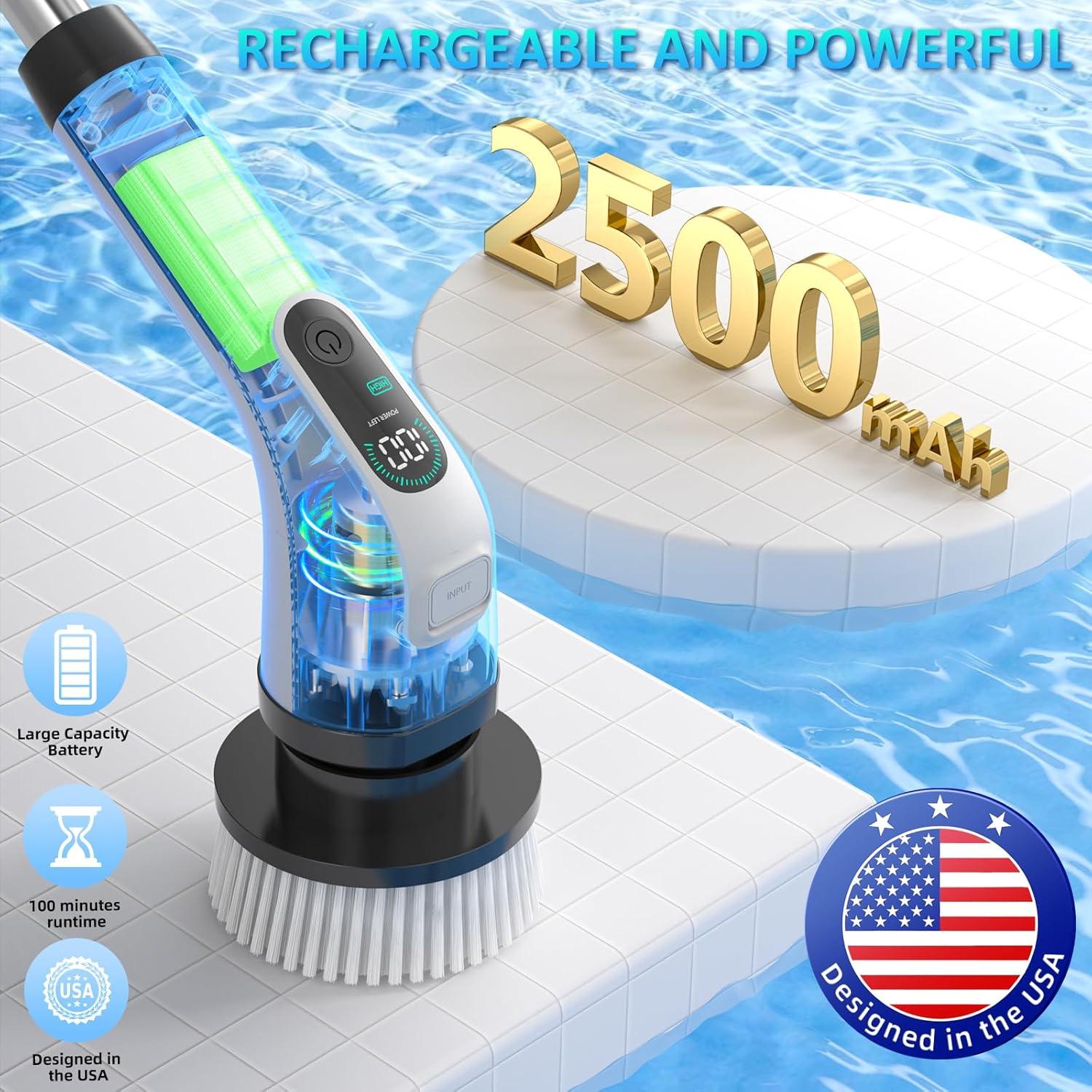 Limpiador Eléctrico Giratorio Yesayce A11 con 7 Cabezas