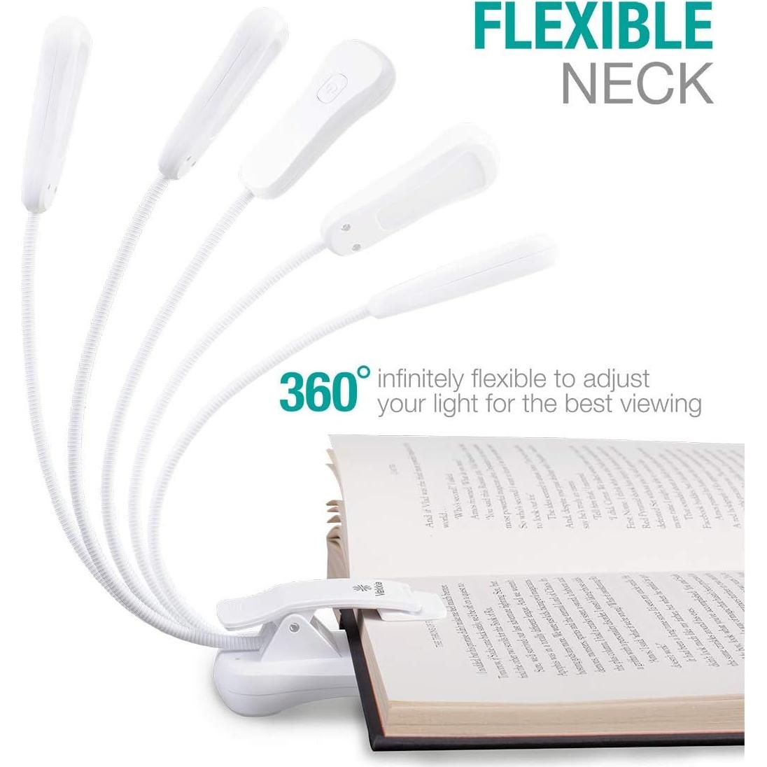 Luz LED Recargable Vekkia para Lectura 3000K Clip Blanco