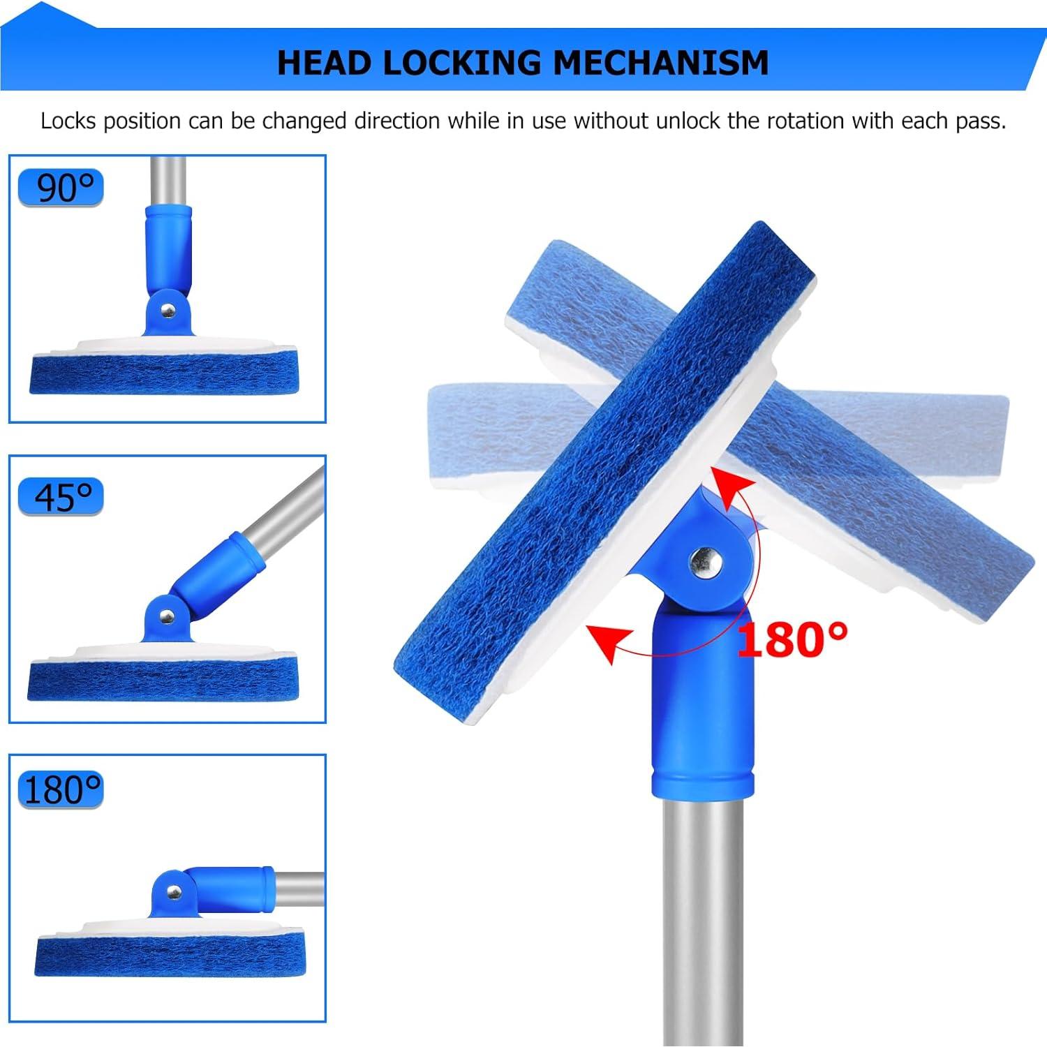 Cepillo de limpieza Lalafancy 3 en 1 con mango extensible 127 cm