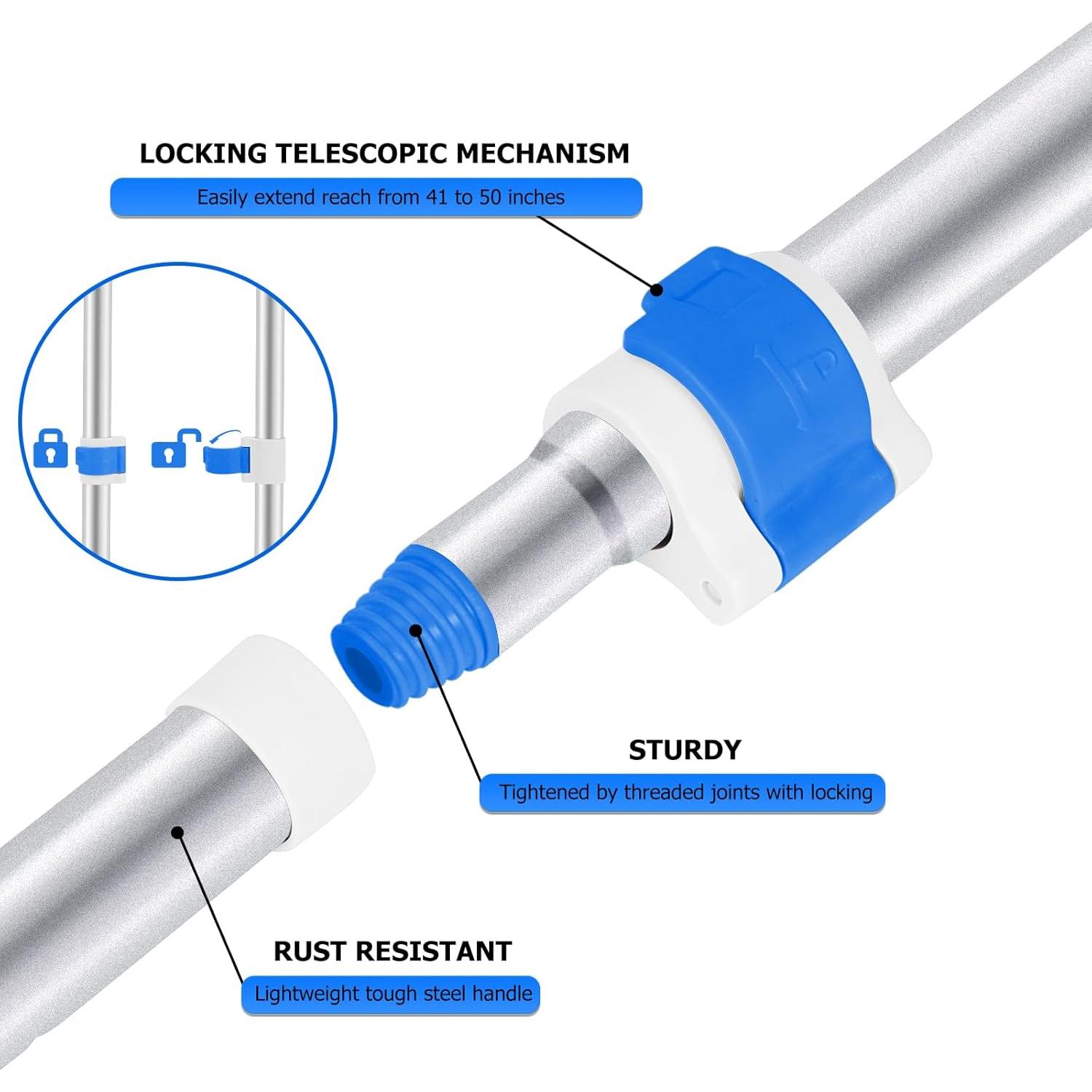 Cepillo de limpieza Lalafancy 3 en 1 con mango extensible 127 cm