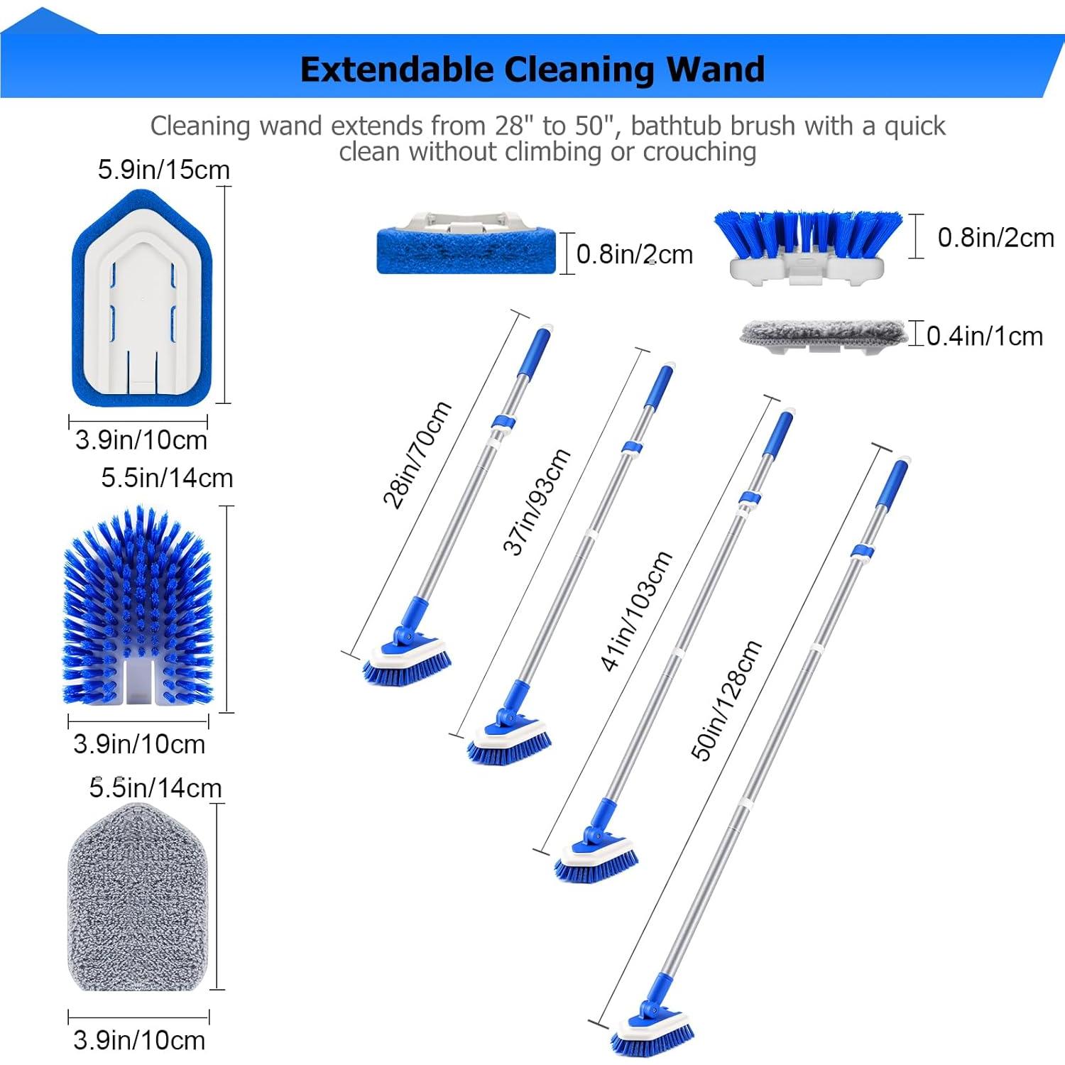 Cepillo de limpieza Lalafancy 3 en 1 con mango extensible 127 cm