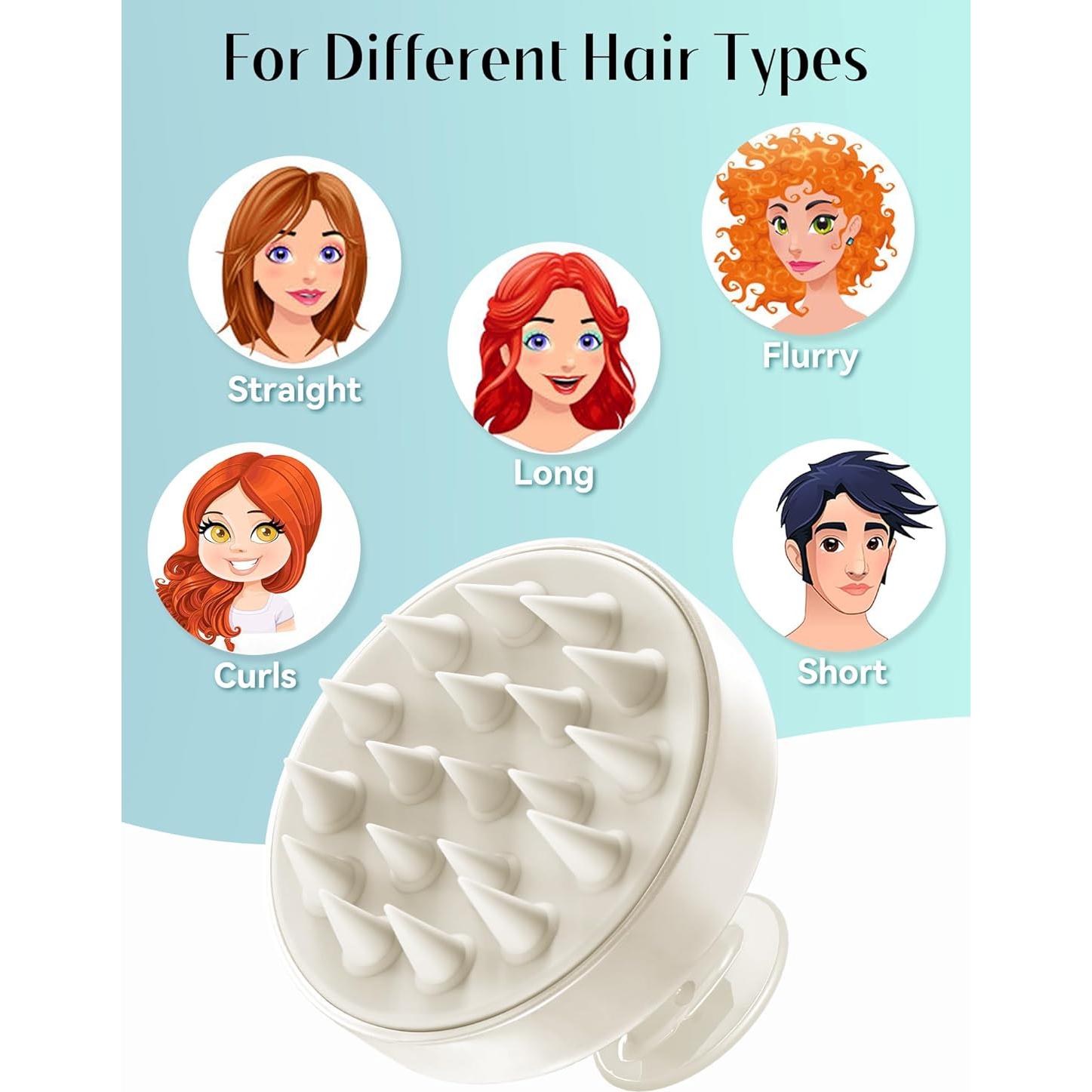 Masajeador de Cuero Cabelludo HEETA Beige para Cabello