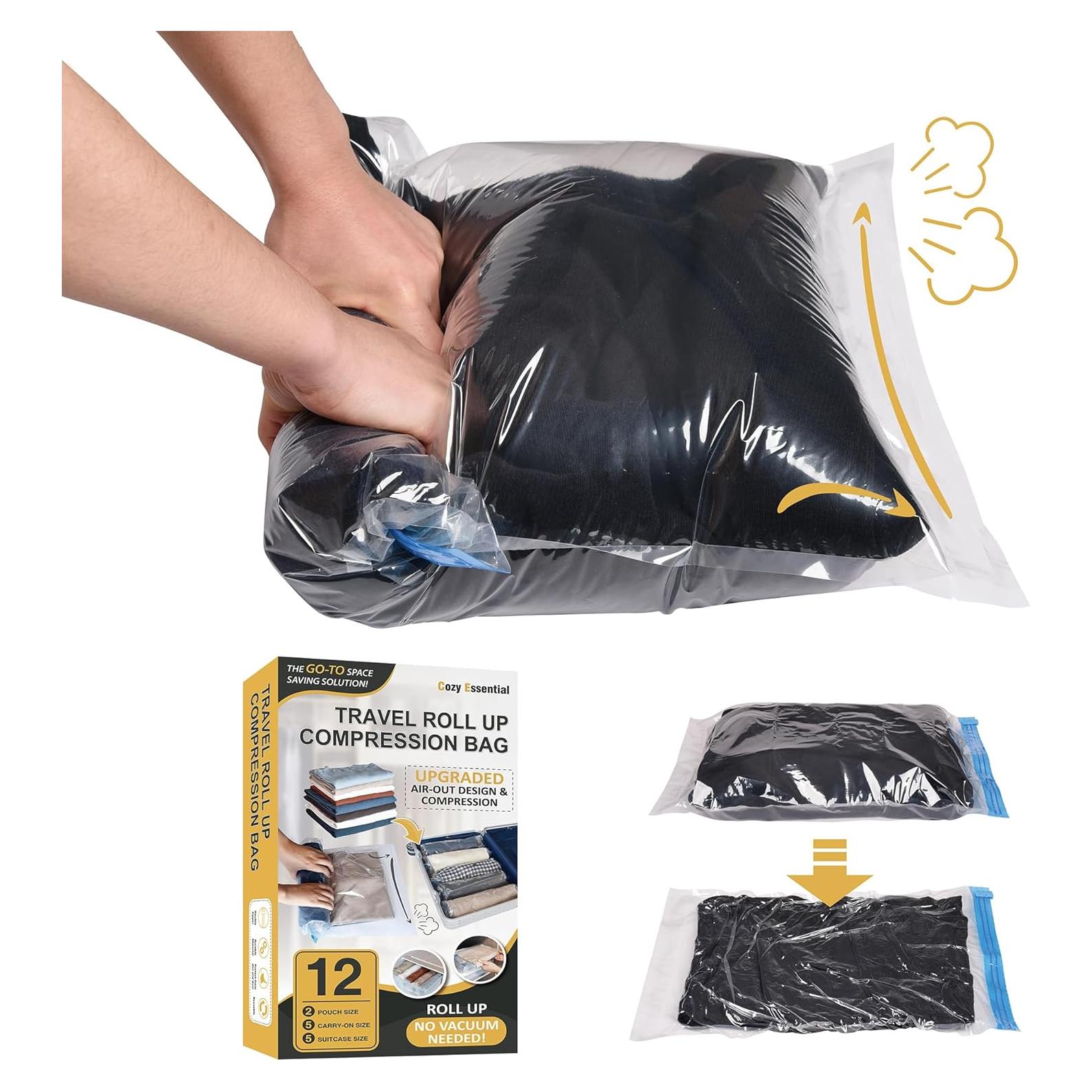 Bolsas de Compresión para Viaje Cozy Essential - 12 Piezas