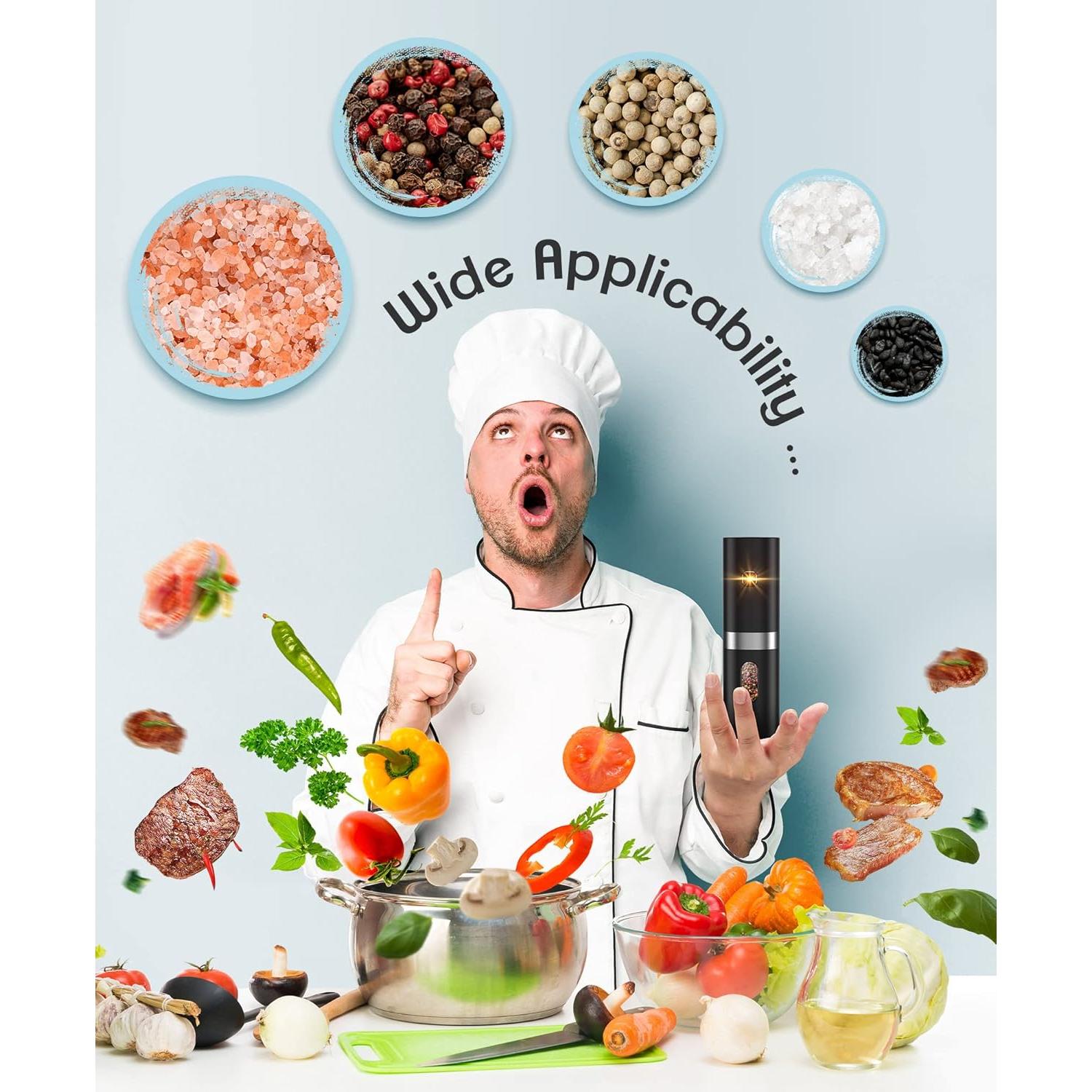 Juego de Molinillos Eléctricos de Sal y Pimienta COSYAIREY 2Pack