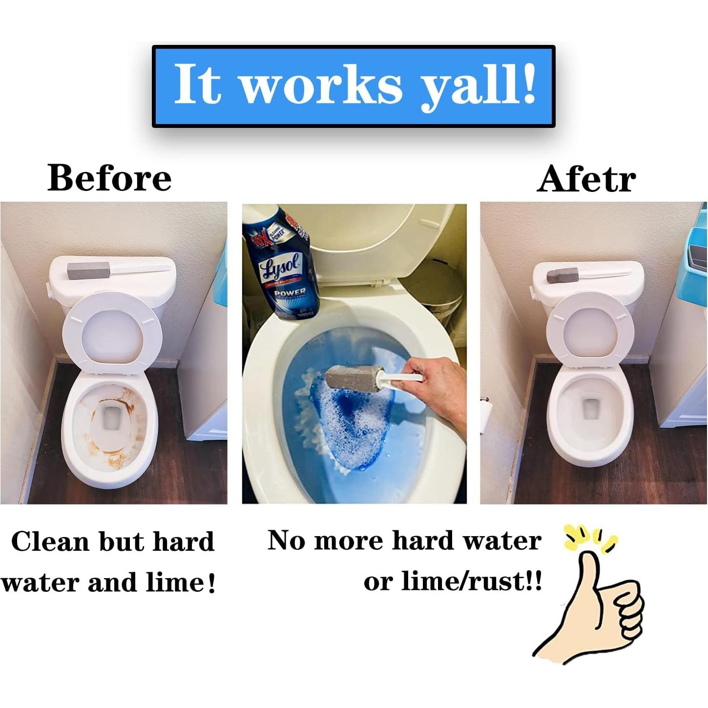 Paquete de 2 piedras pómez FAZMoss con mango largo para inodoro