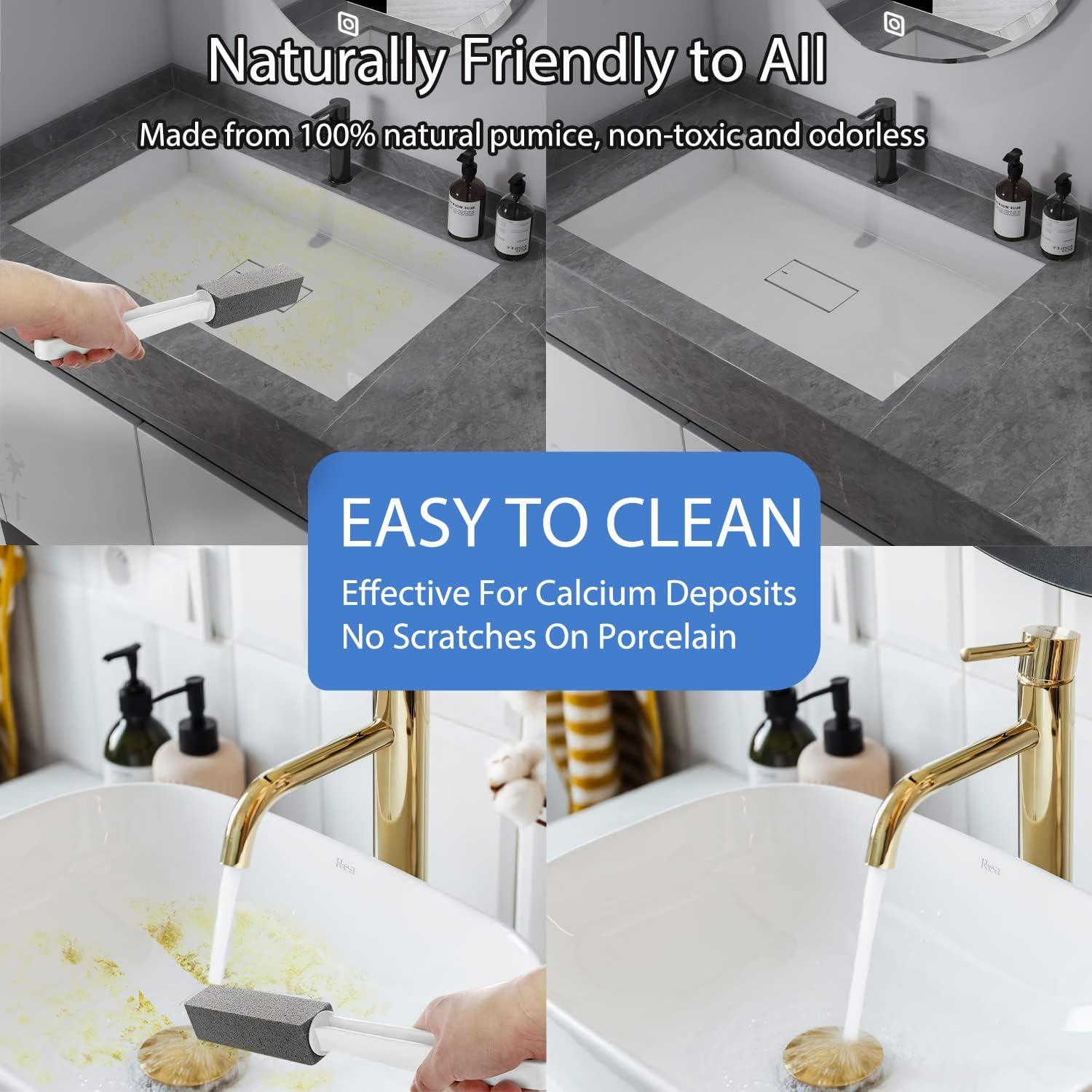 Paquete de 2 piedras pómez FAZMoss con mango largo para inodoro