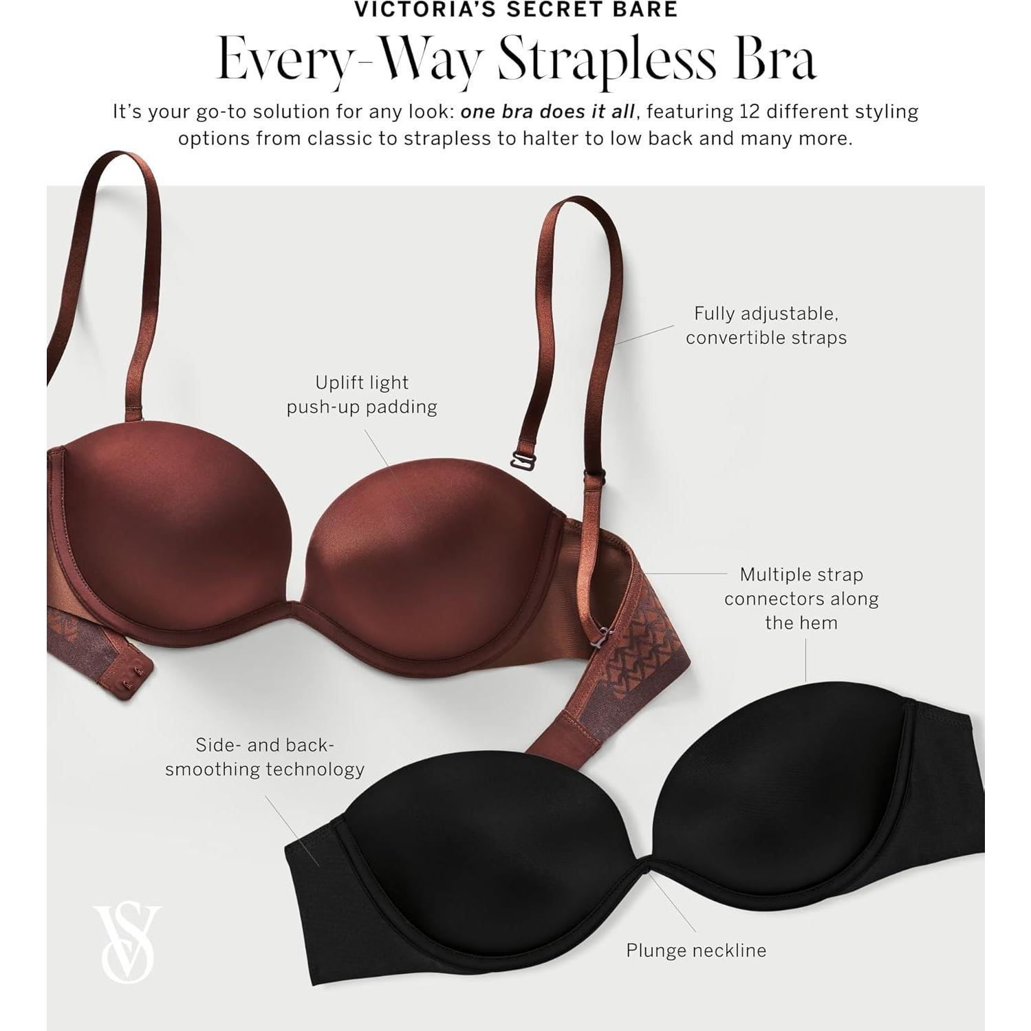 Sostén sin tirantes Everyway Victoria's Secret 34B Praliné