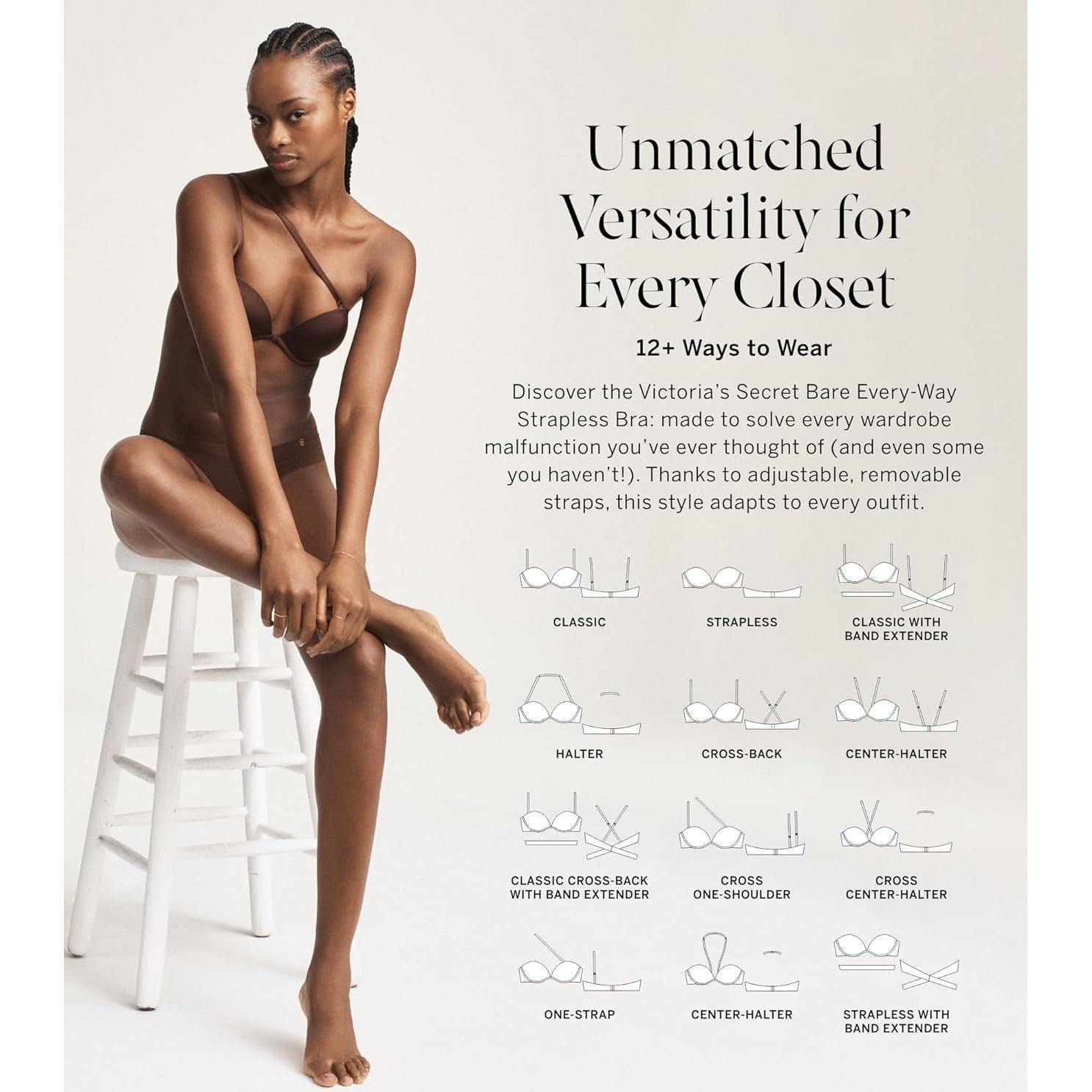 Sostén sin tirantes Everyway Victoria's Secret 34B Praliné