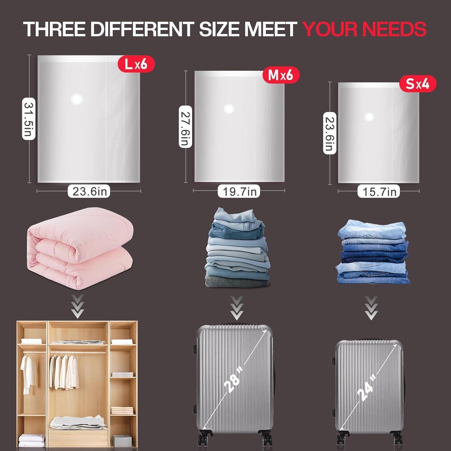 16 Bolsas de Almacenamiento al Vacío Vacbird + Bomba Eléctrica