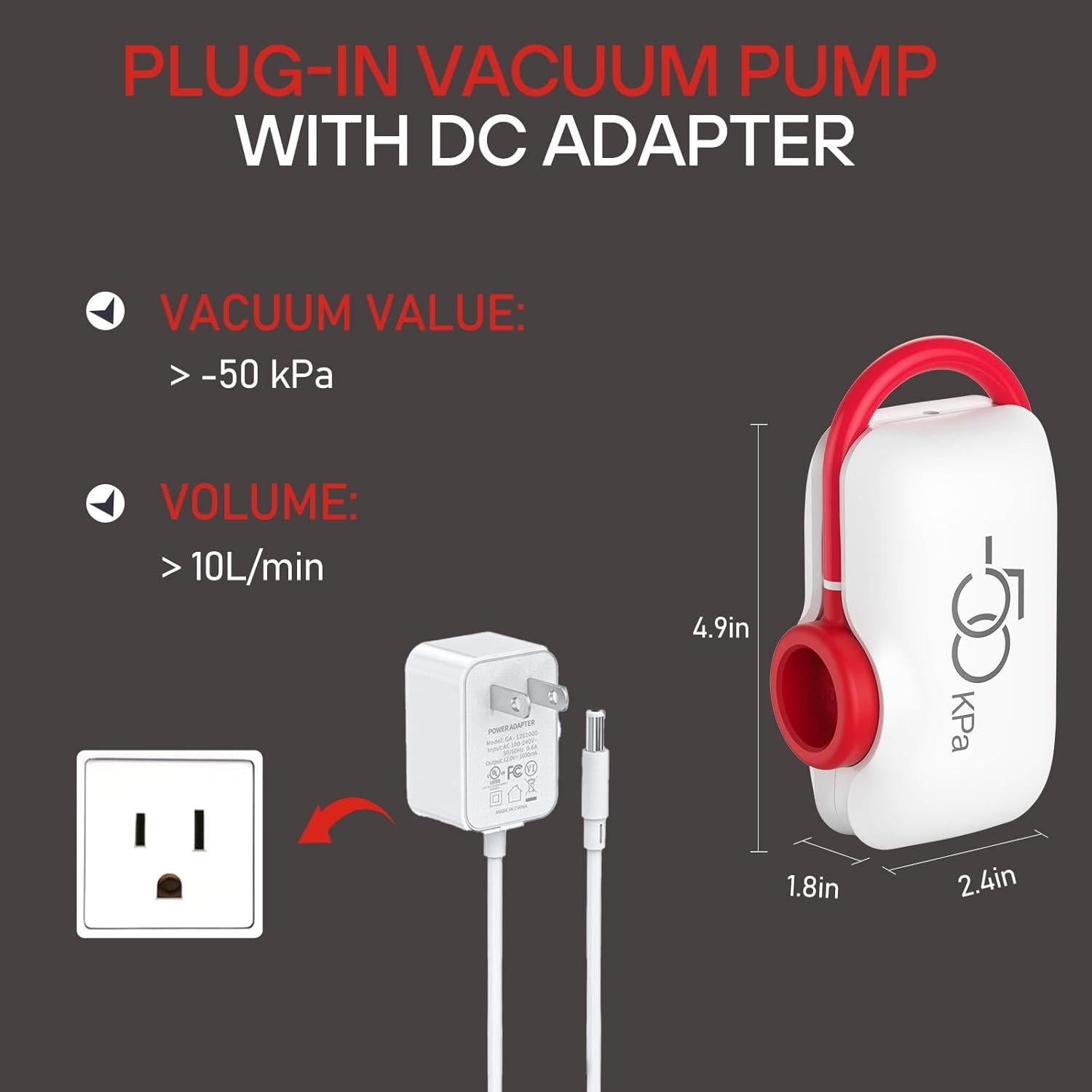 16 Bolsas de Almacenamiento al Vacío Vacbird + Bomba Eléctrica