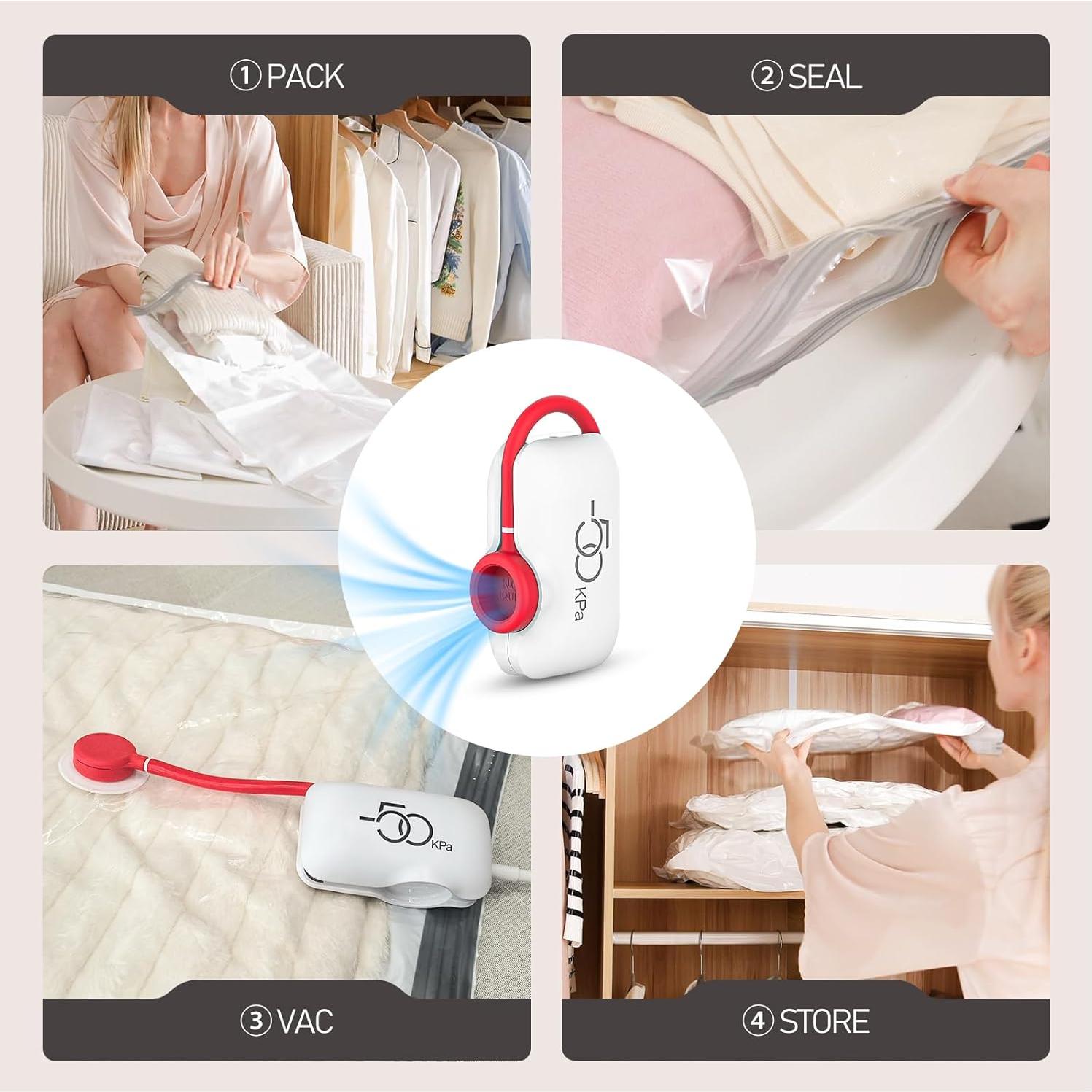 16 Bolsas de Almacenamiento al Vacío Vacbird + Bomba Eléctrica