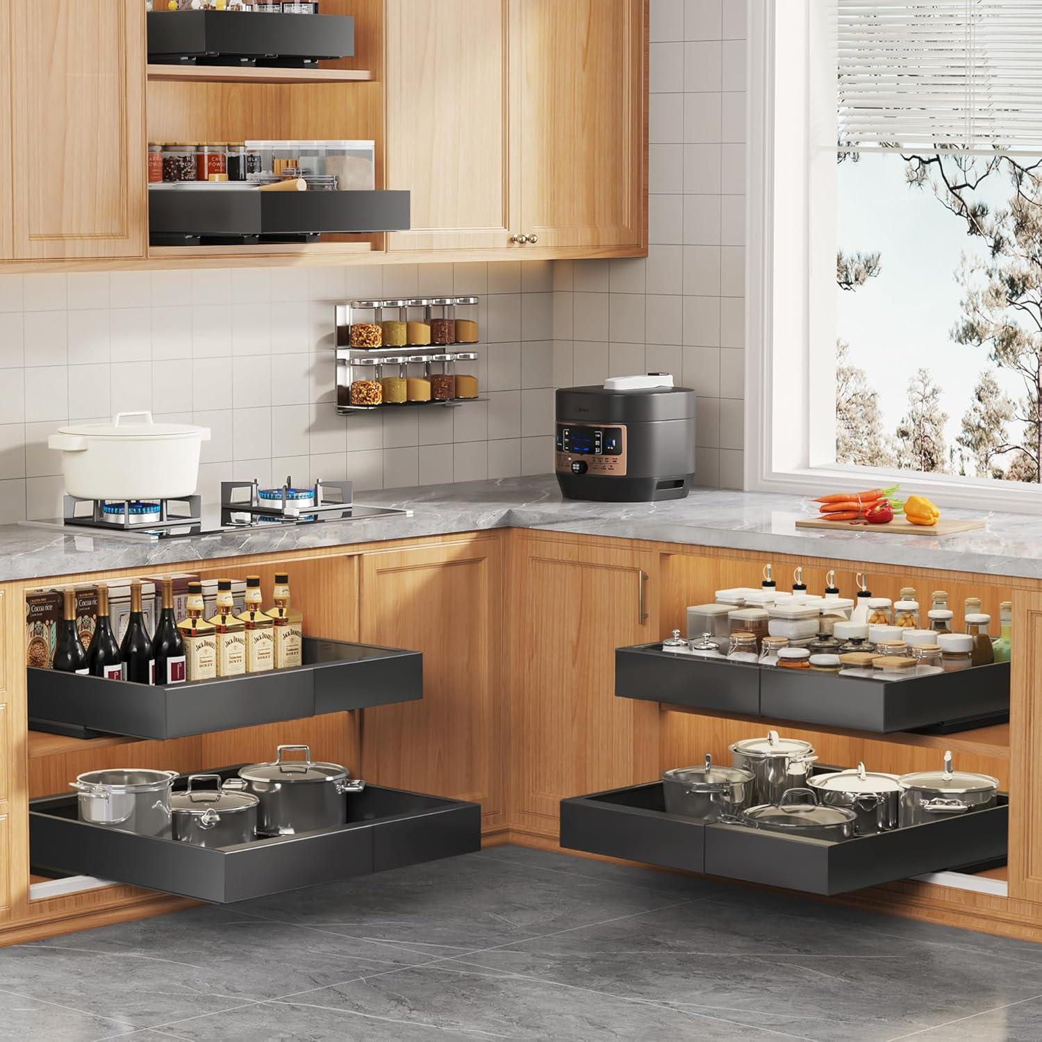 Organizador de Gabinete Expandible Seinloes 2 Paquete Negro