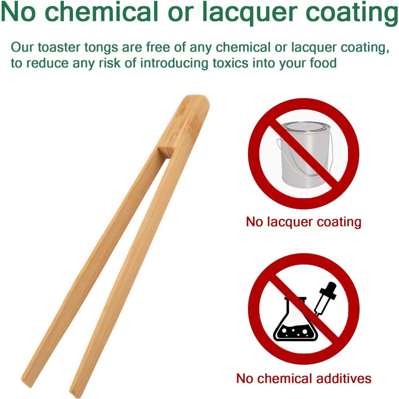 Pinzas de Madera YUC para Tostadas - 24.1 cm, Sin Químicos